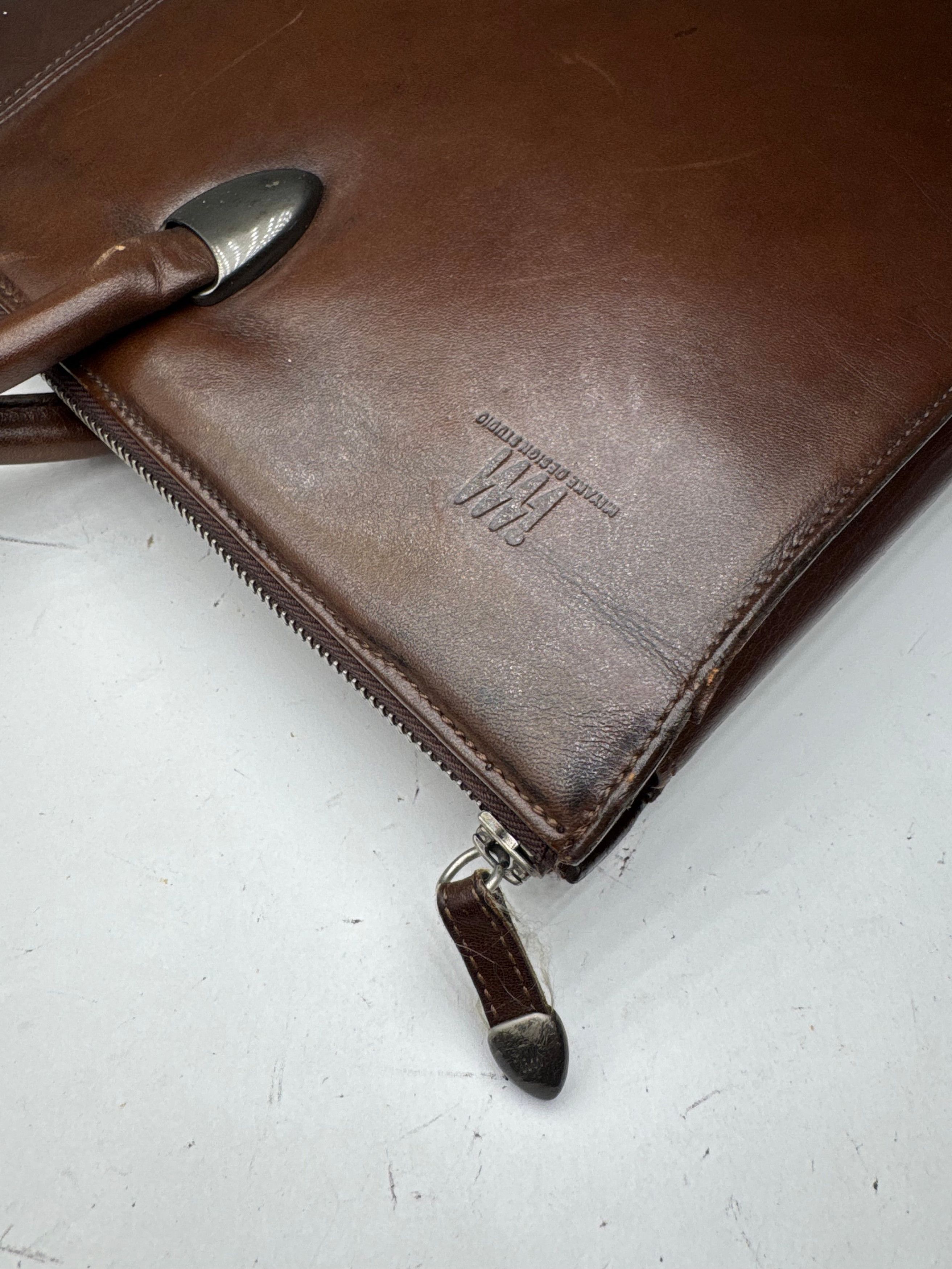 Issey Miyake Vintage Leather Bag Brown Size ONE SIZE - 12 Thumbnail