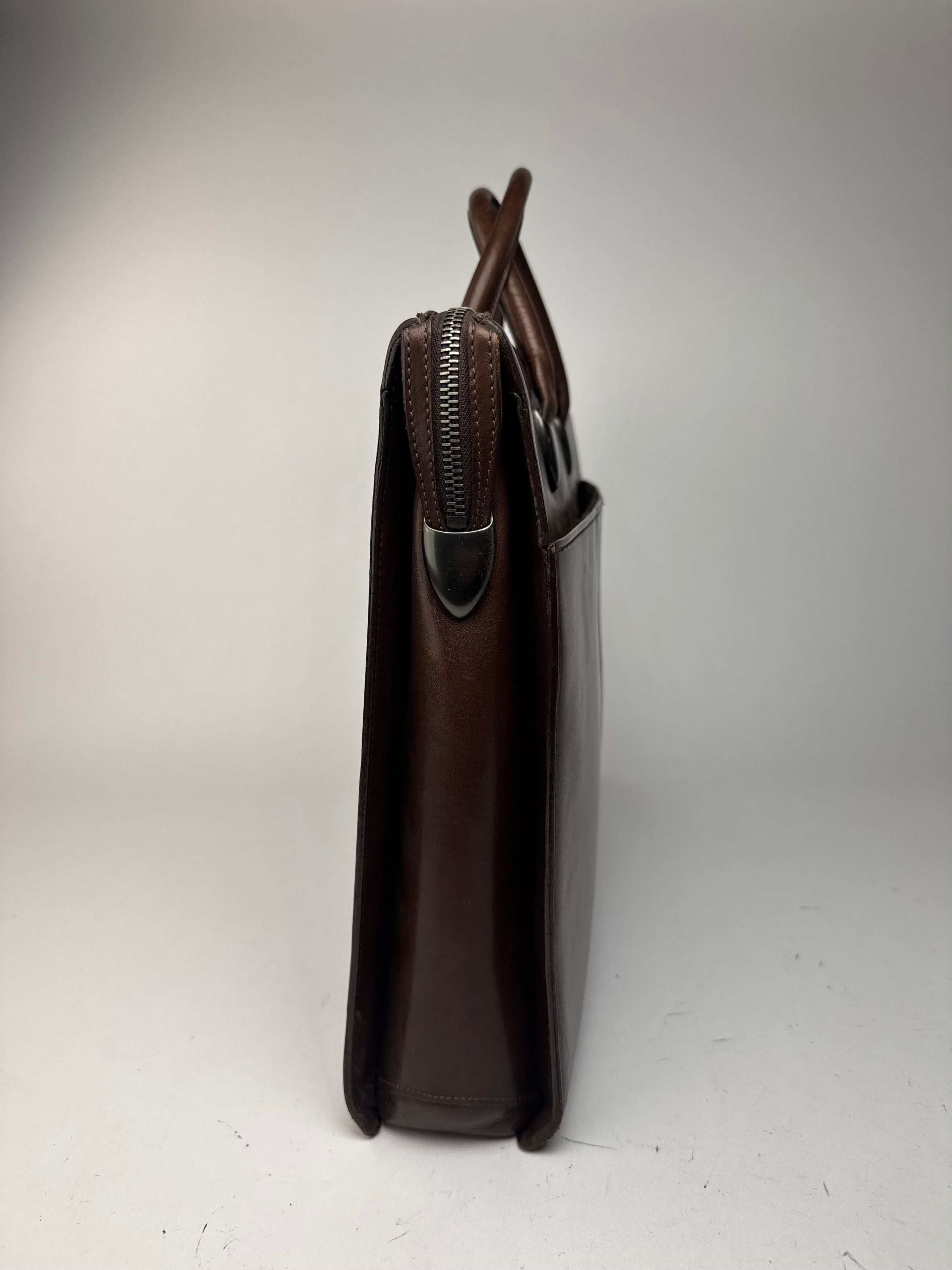 Issey Miyake Vintage Leather Bag Brown Size ONE SIZE - 3 Thumbnail