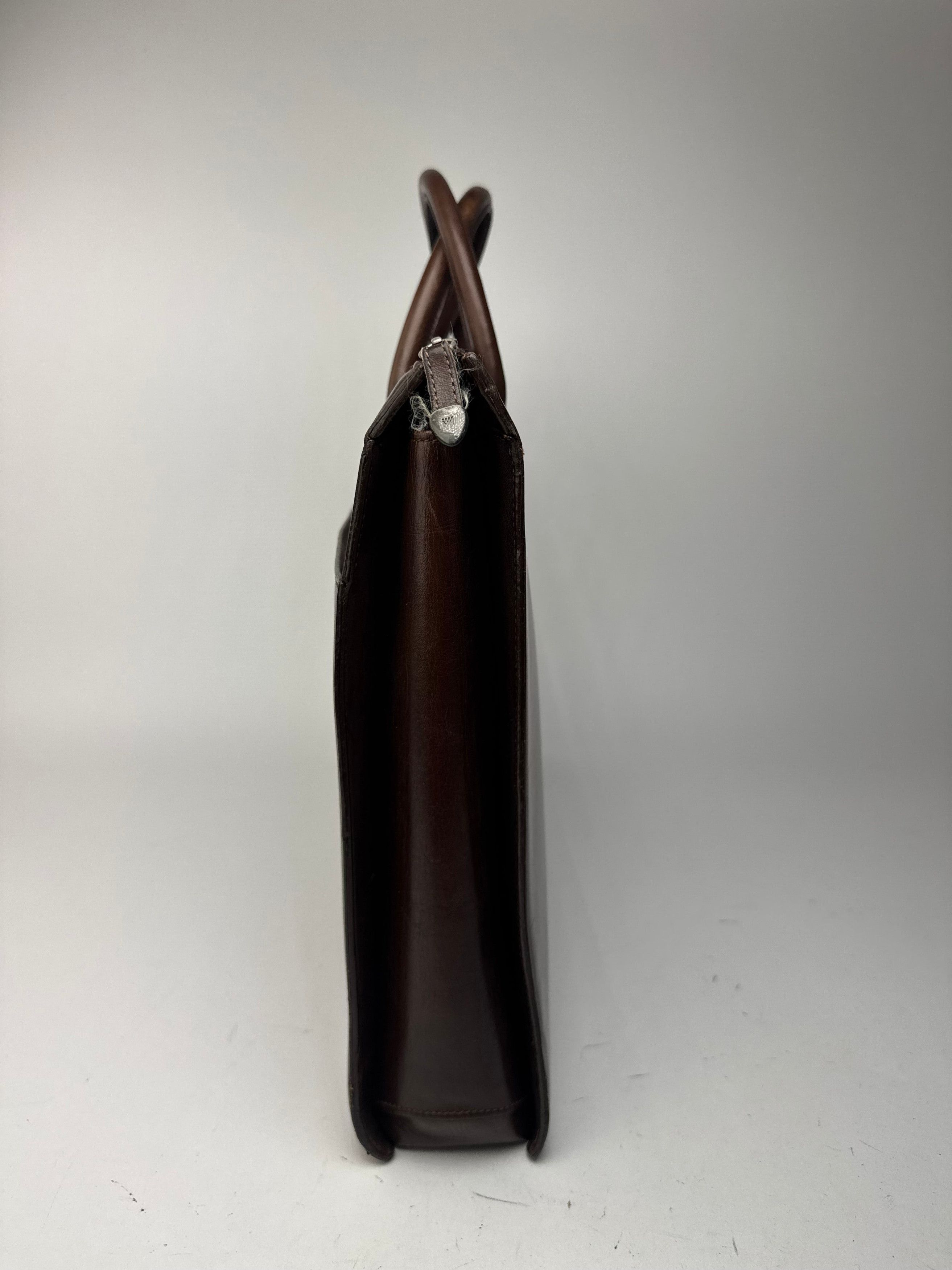 Issey Miyake Vintage Leather Bag Brown Size ONE SIZE - 10 Thumbnail