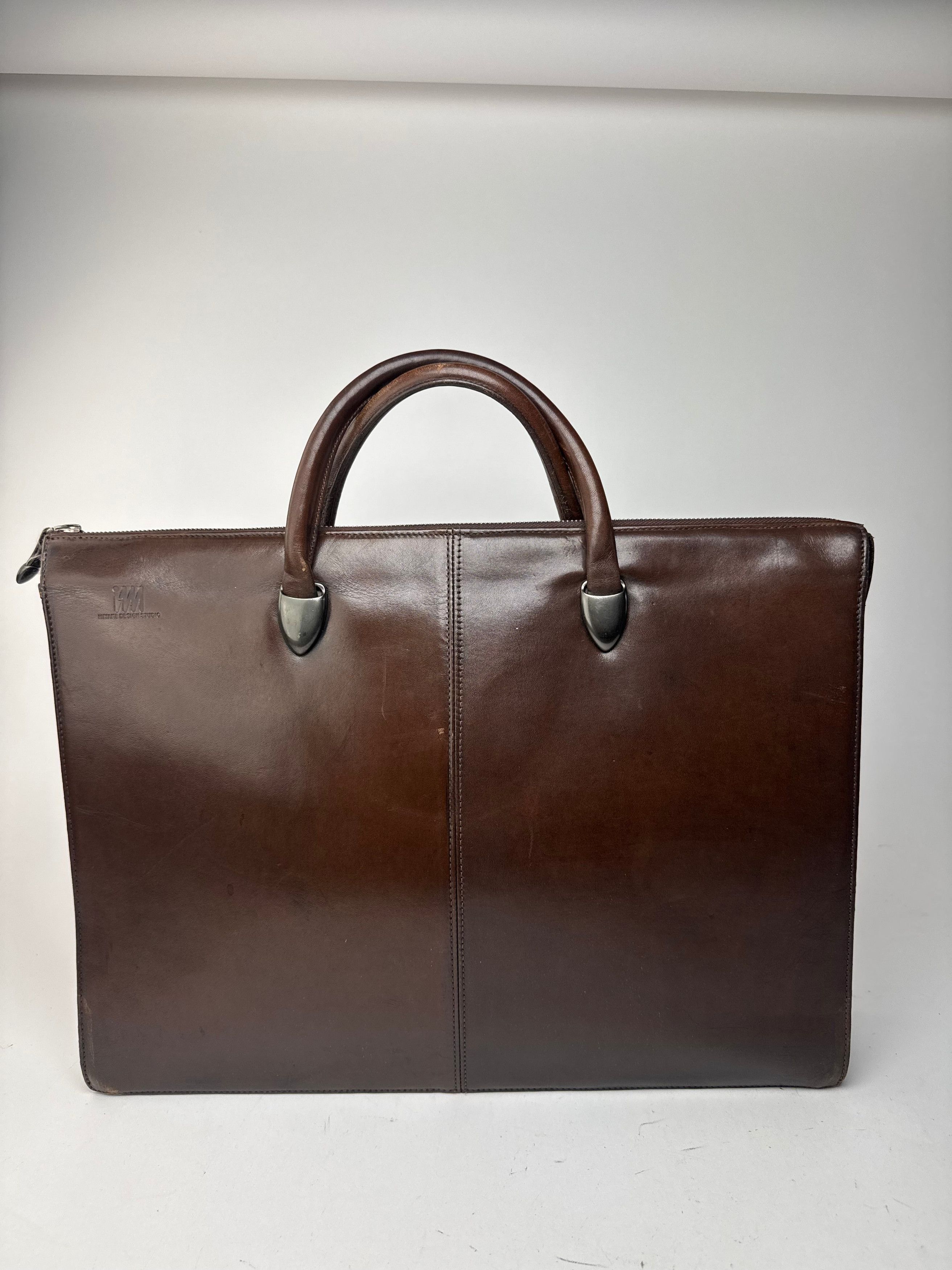 Issey Miyake Vintage Leather Bag Brown Size ONE SIZE - 7 Thumbnail