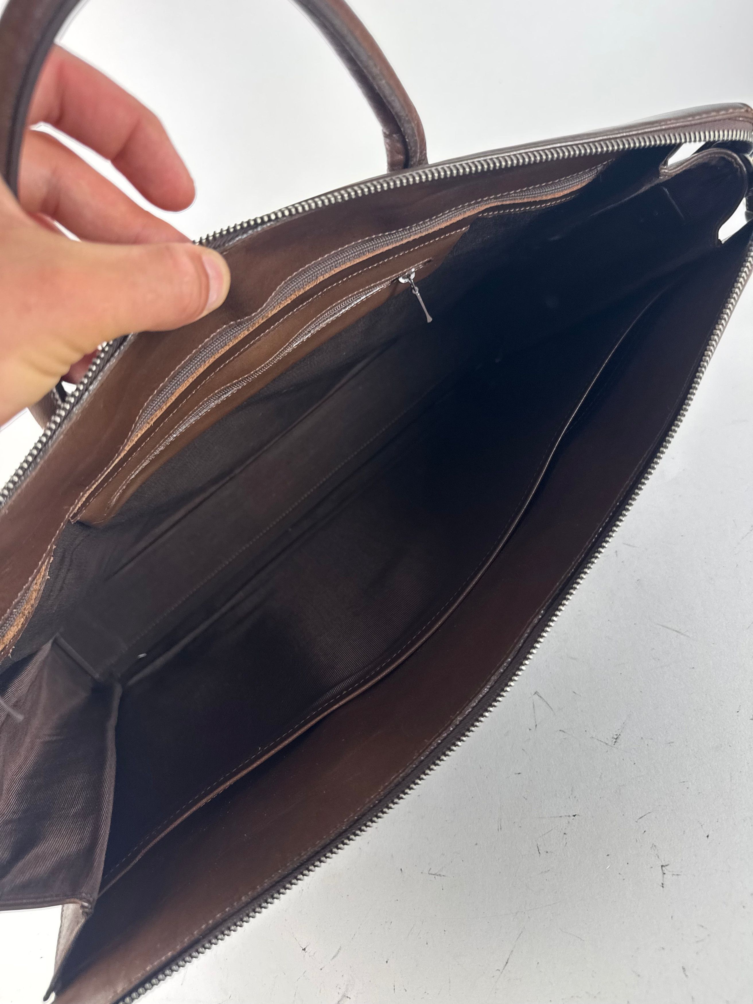 Issey Miyake Vintage Leather Bag Brown Size ONE SIZE - 6 Thumbnail