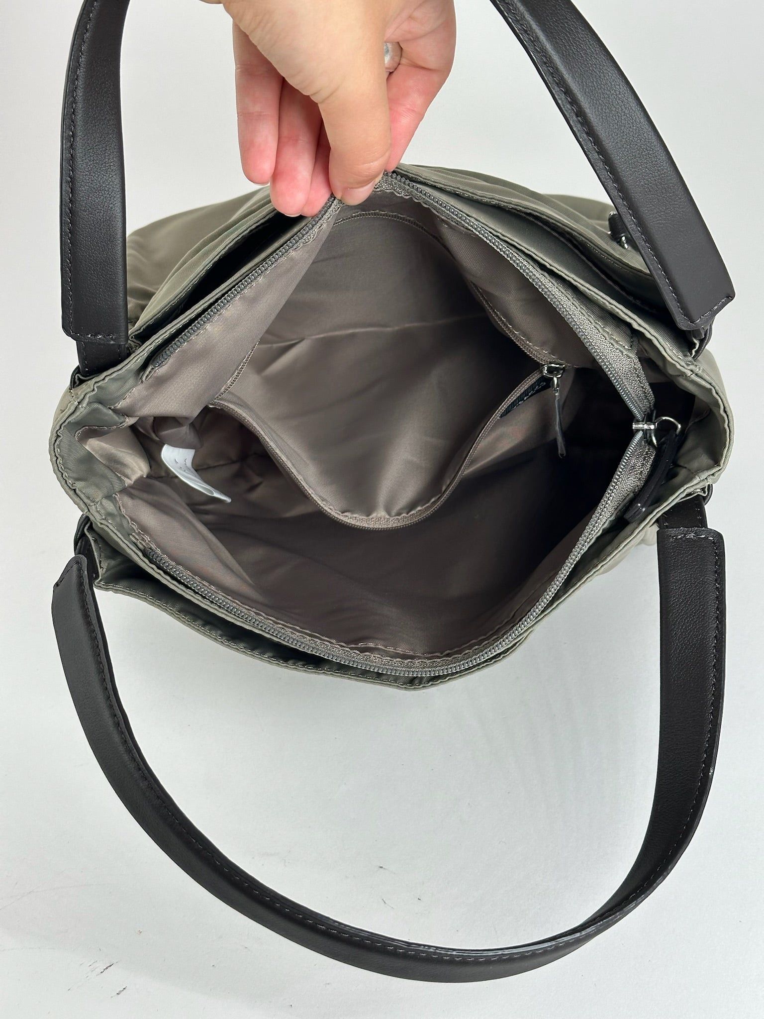 Yohji Yamamoto Vintage Polyester Leather Bag Grey Black Size ONE SIZE - 7 Thumbnail
