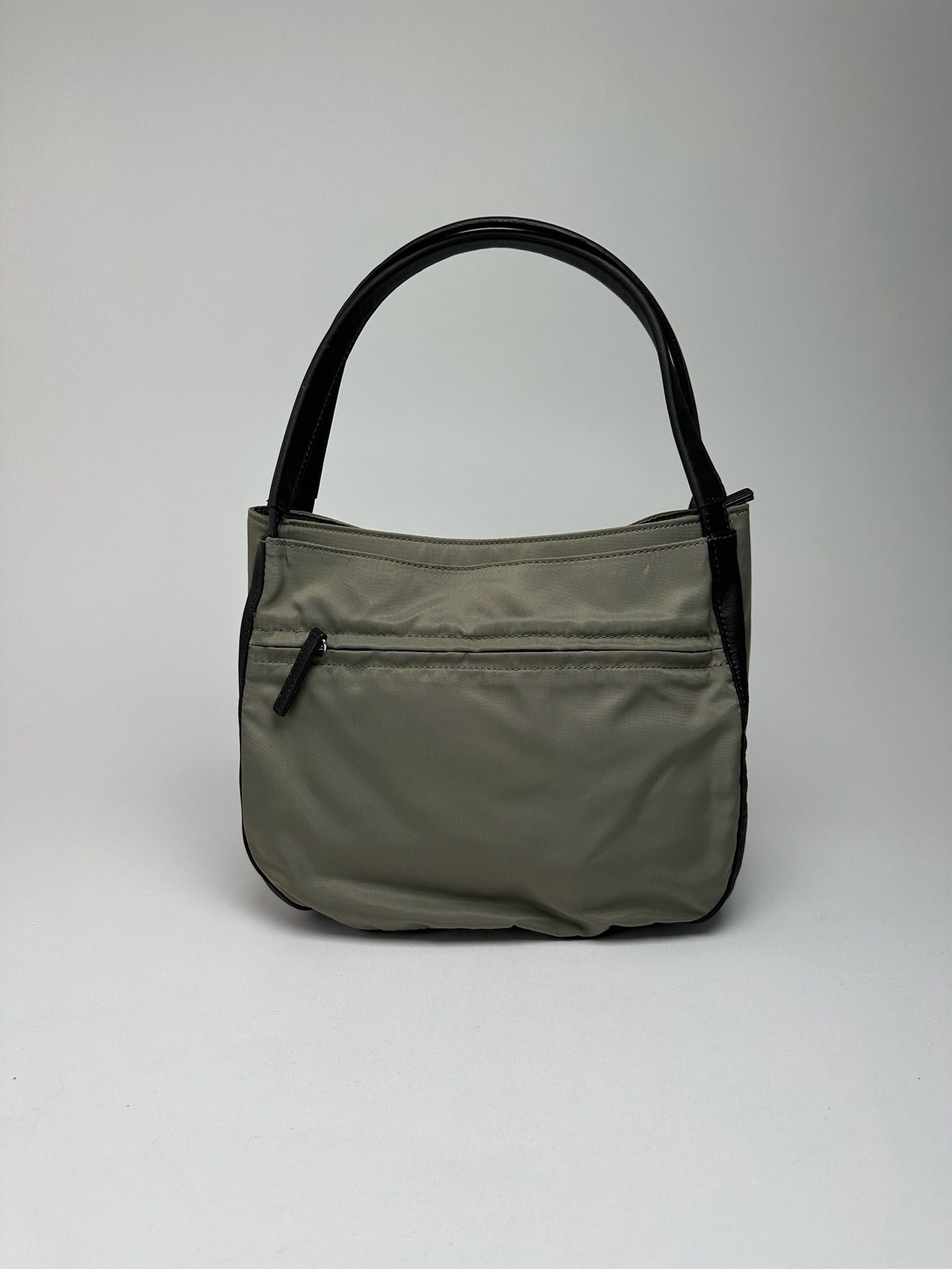 Yohji Yamamoto Vintage Polyester Leather Bag Grey Black Size ONE SIZE - 2 Thumbnail