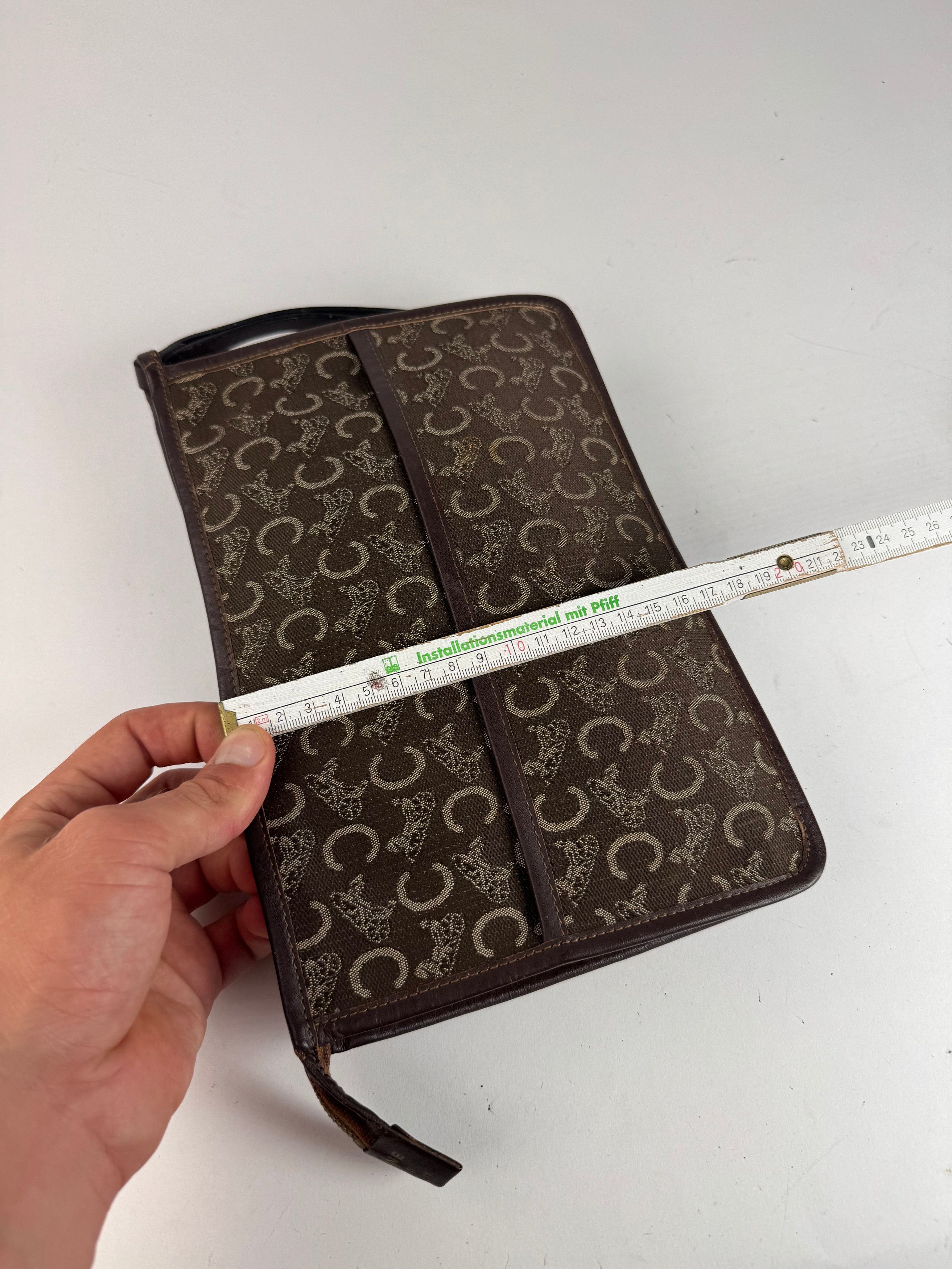 Vintage Monogram Clutch brown white