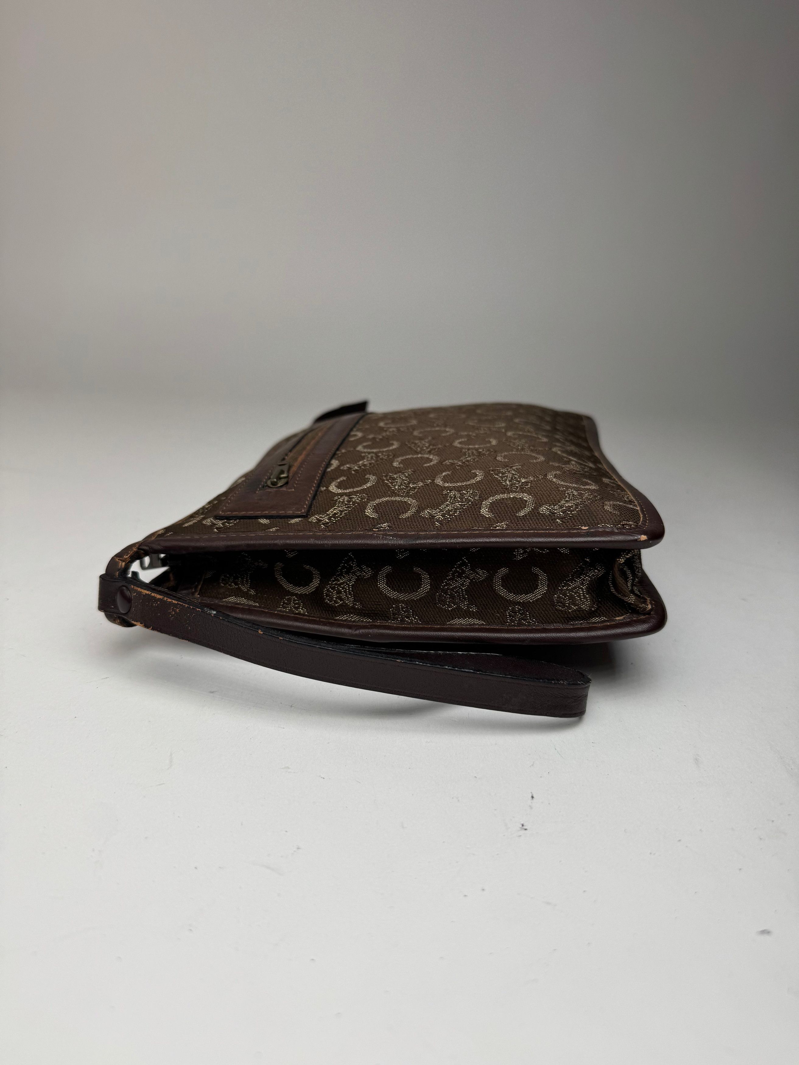 Vintage Monogram Clutch brown white