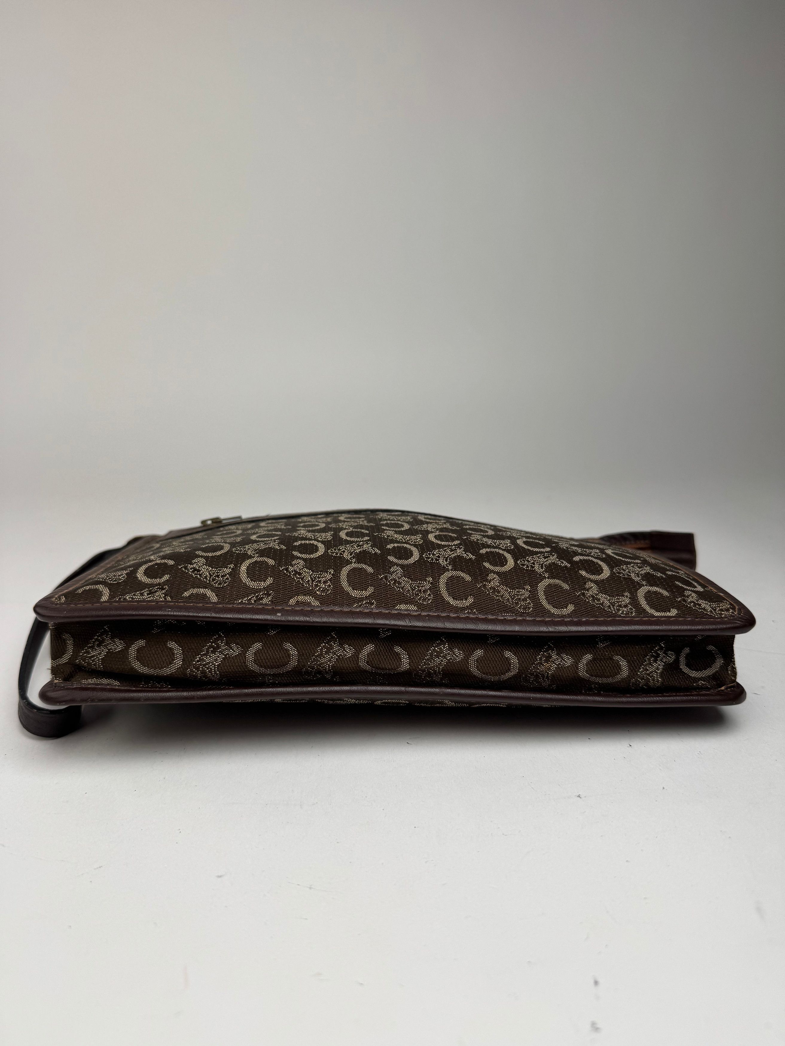 Vintage Monogram Clutch brown white