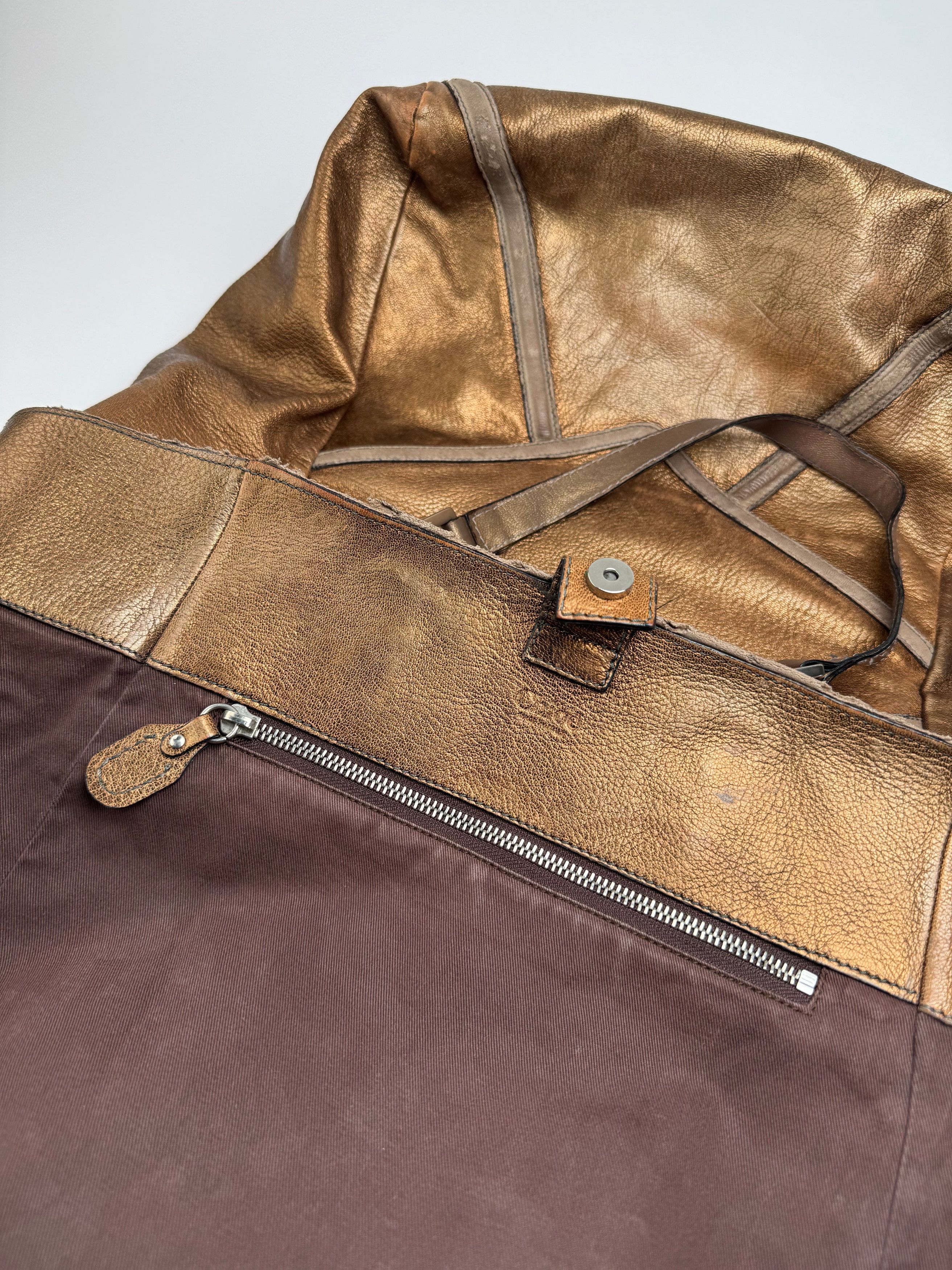 Chloe Vintage Gold Brown leather shopper metallic Size ONE SIZE - 4 Thumbnail