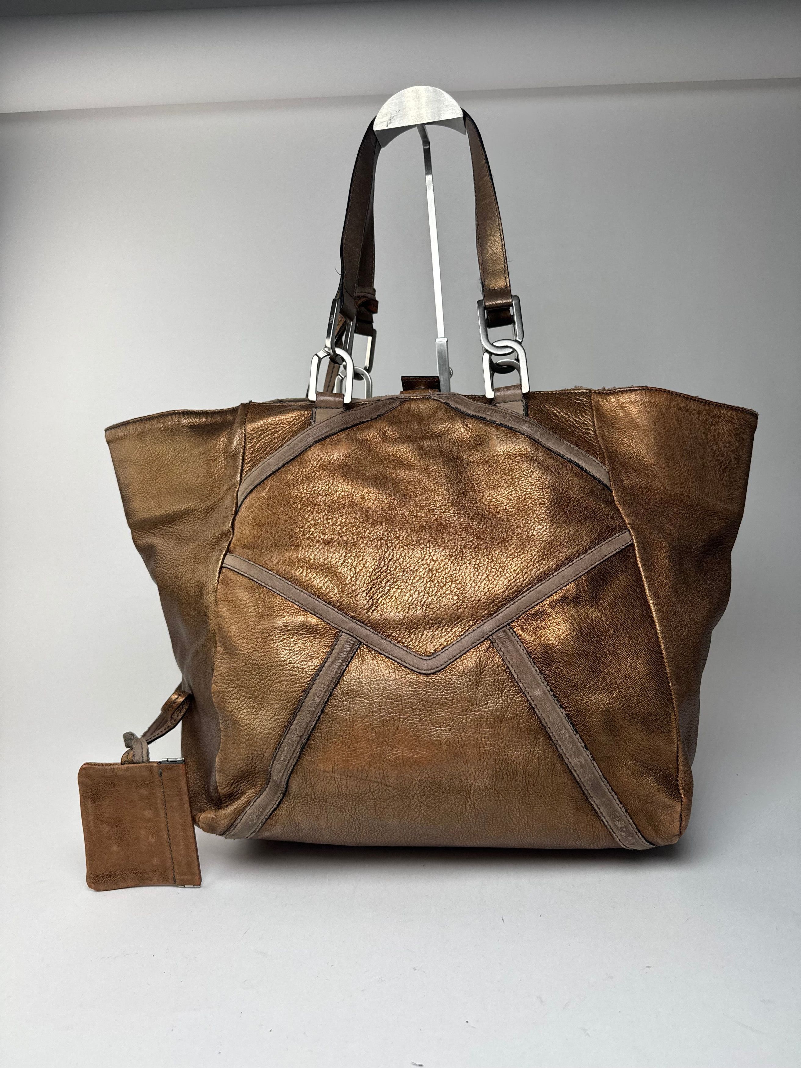 Chloe Vintage Gold Brown leather shopper metallic Size ONE SIZE - 2 Thumbnail