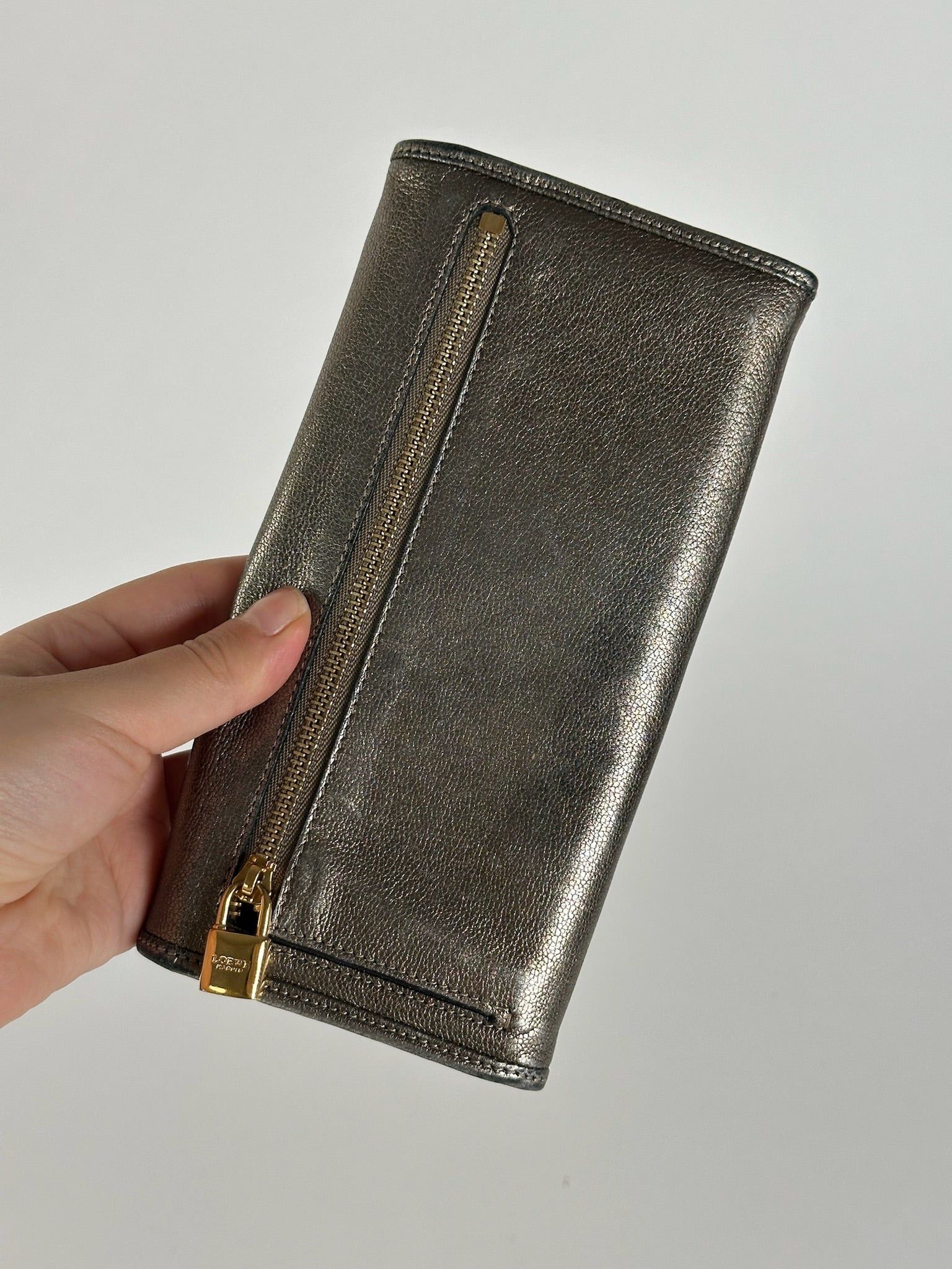 Loewe Vintage Madrid Leather wallet Silver Size ONE SIZE - 7 Thumbnail