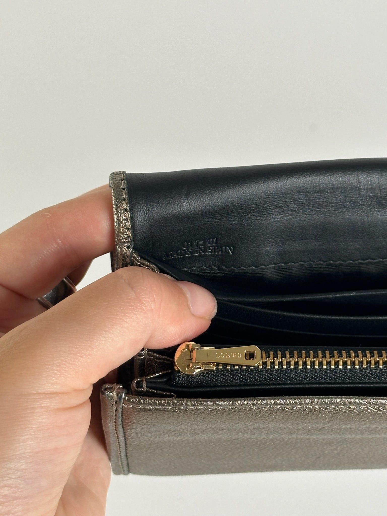 Loewe Vintage Madrid Leather wallet Silver Size ONE SIZE - 3 Thumbnail