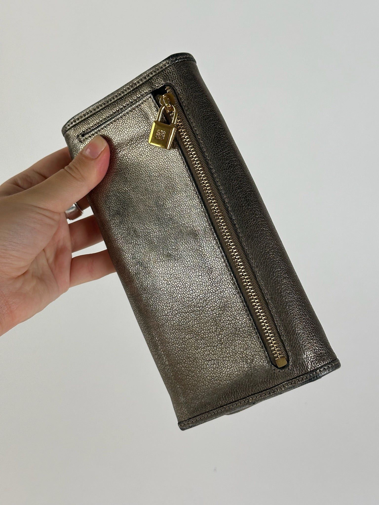 Loewe Vintage Madrid Leather wallet Silver Size ONE SIZE - 6 Thumbnail