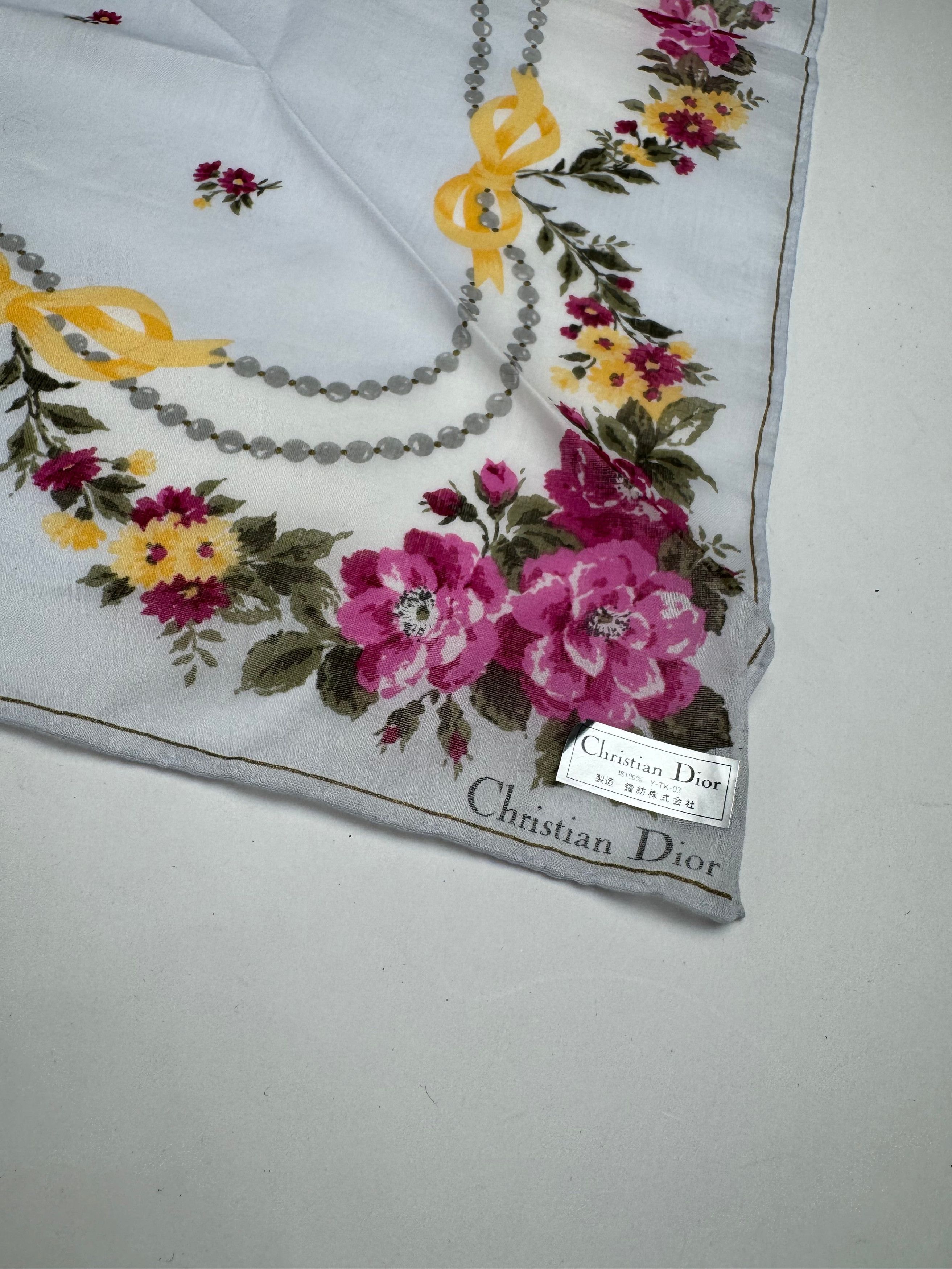 Dior Vintage Christian Silk Scarf Size ONE SIZE - 2 Thumbnail