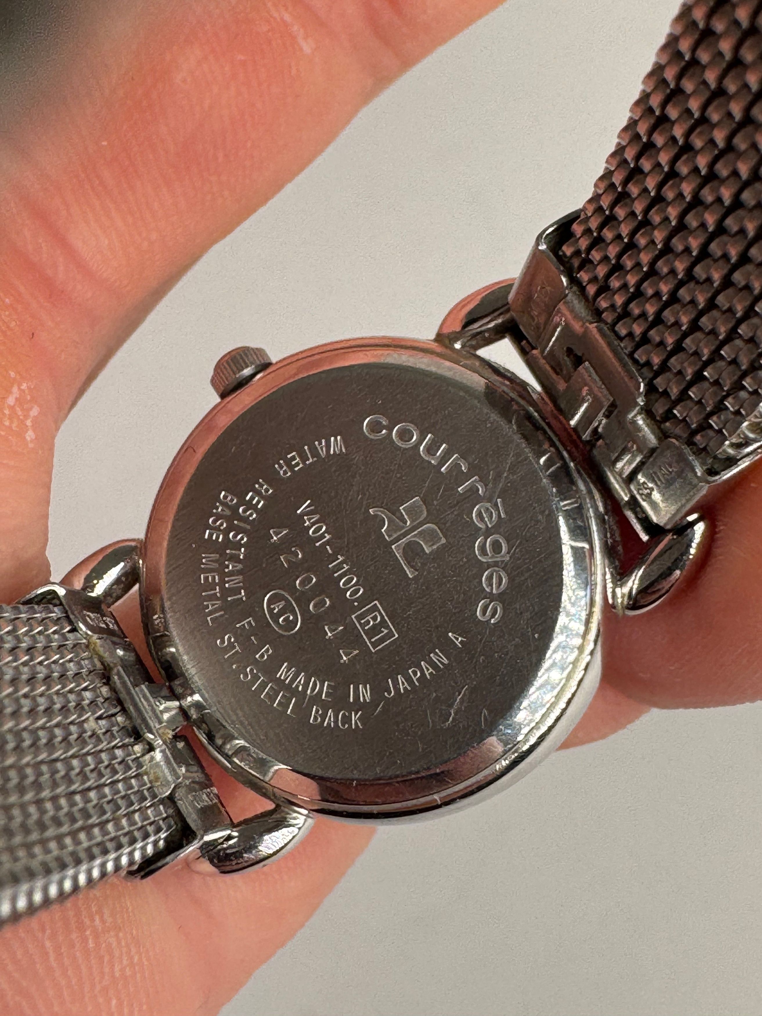Courreges Vintage metal Quartz Watch silver Size ONE SIZE - 8 Thumbnail
