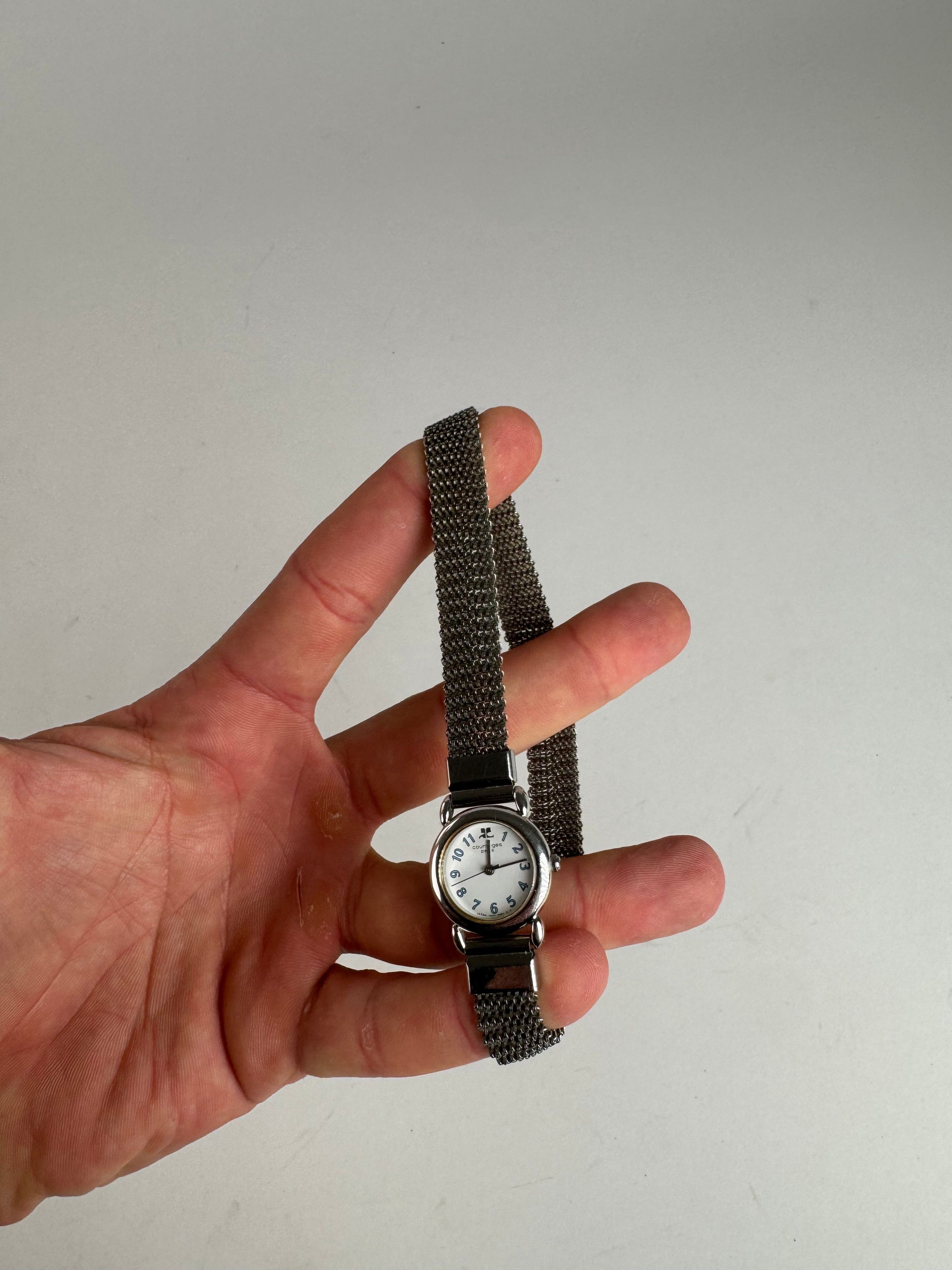 Courreges Vintage metal Quartz Watch silver Size ONE SIZE - 3 Thumbnail