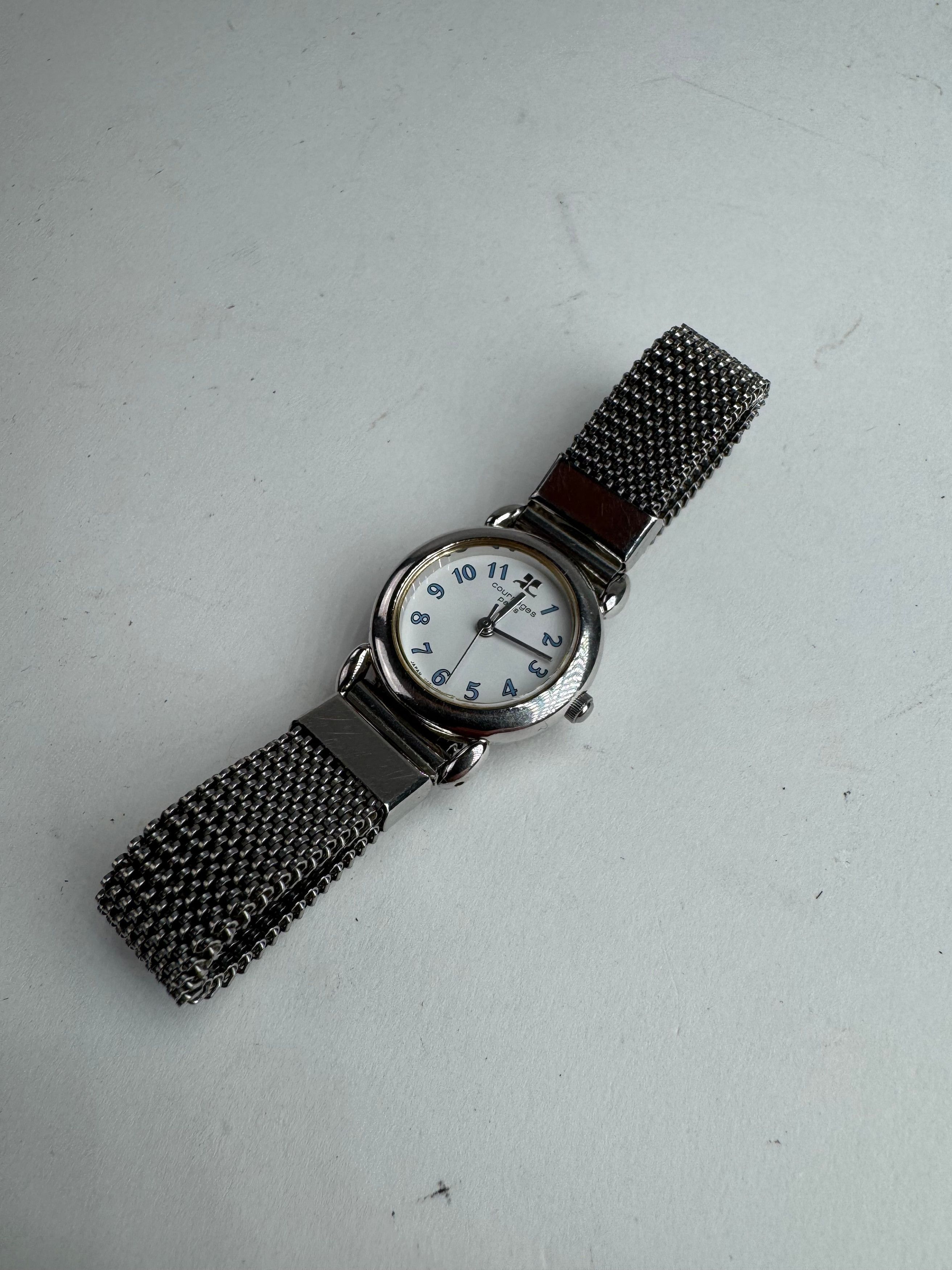 Courreges Vintage metal Quartz Watch silver Size ONE SIZE - 10 Thumbnail