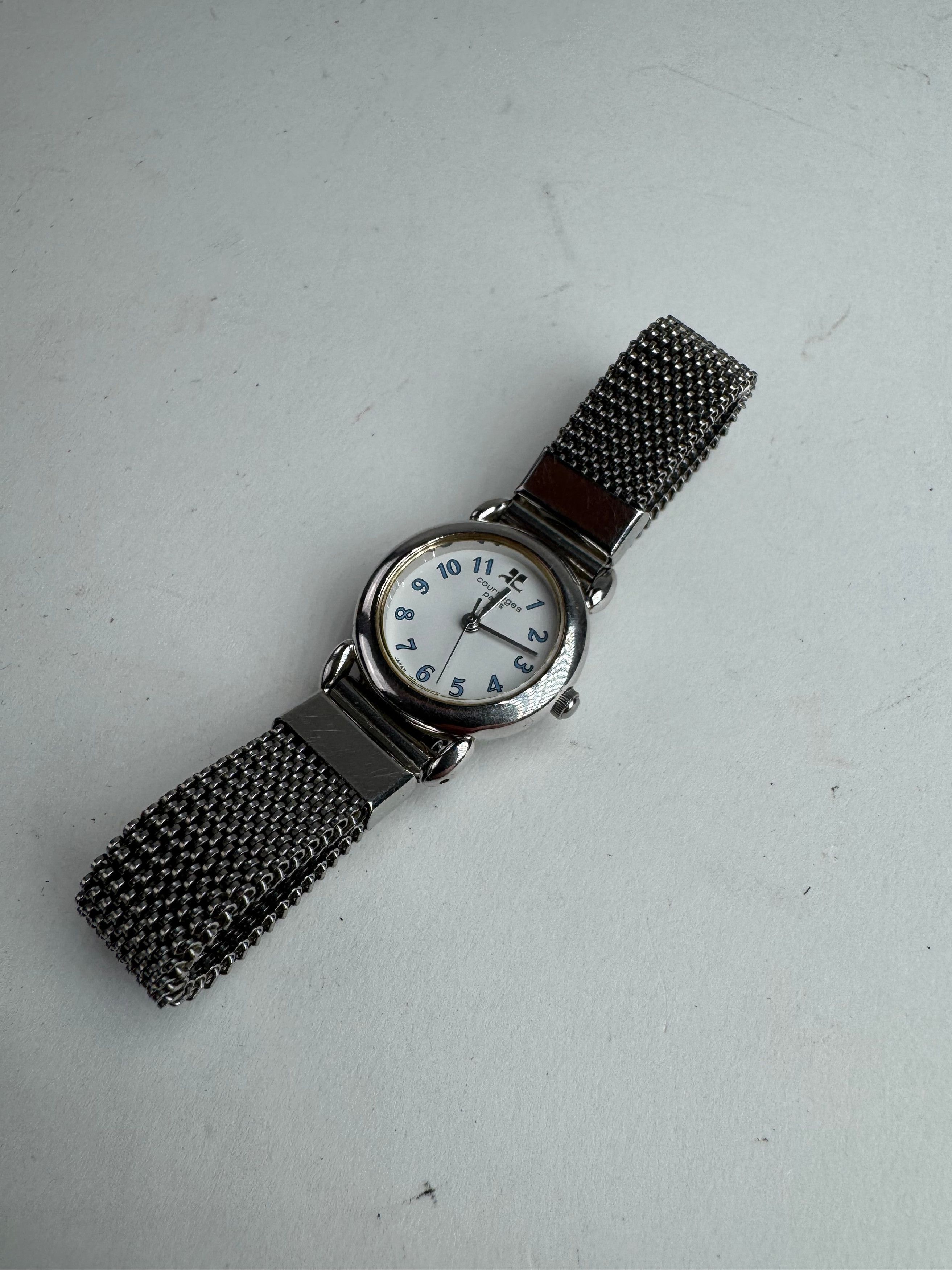 Courreges Vintage metal Quartz Watch silver Size ONE SIZE - 6 Thumbnail