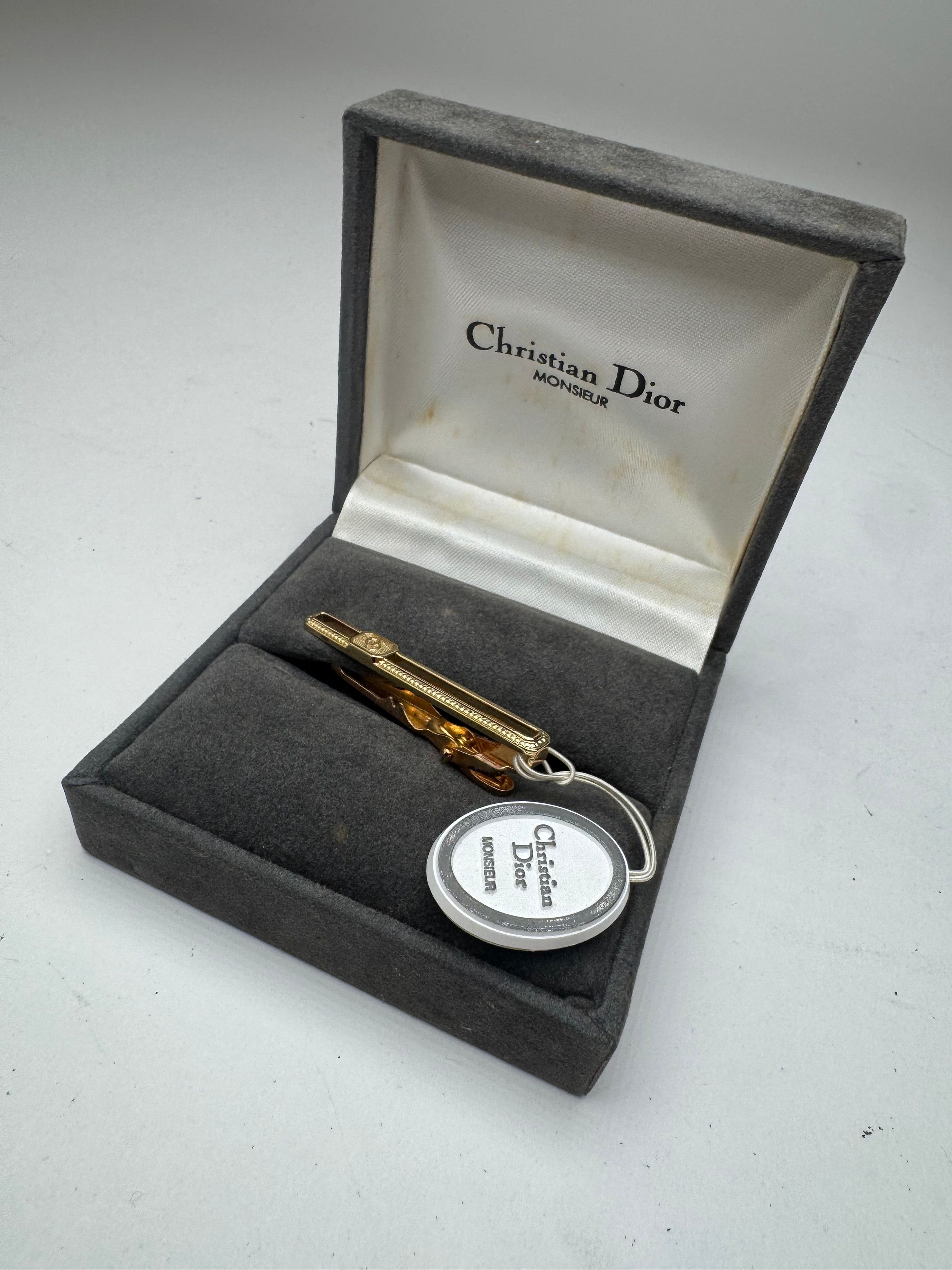 Dior Vintage steel money Tie clamp golden Size ONE SIZE - 2 Thumbnail