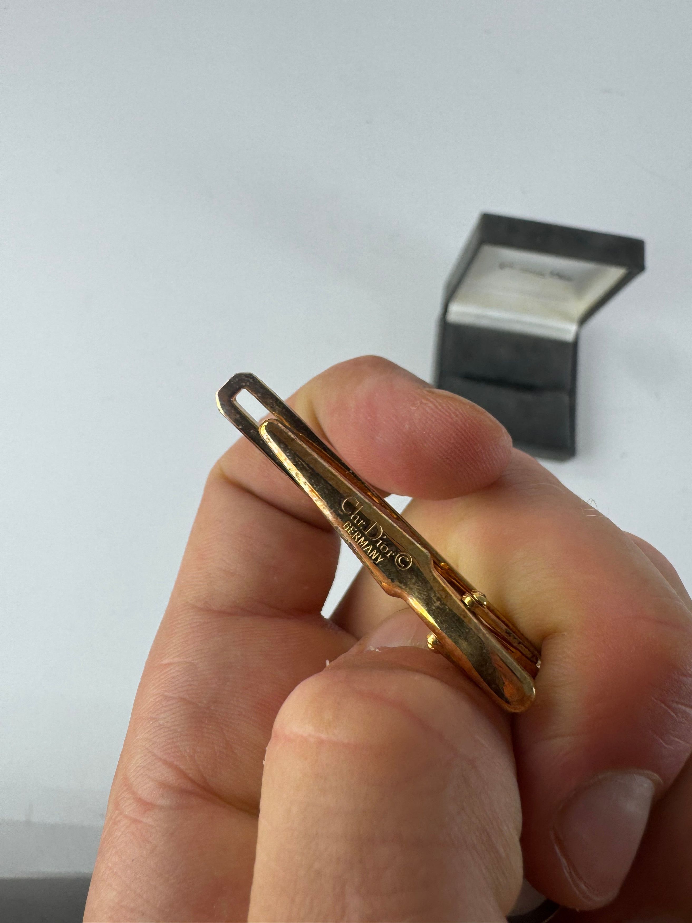 Dior Vintage steel money Tie clamp golden Size ONE SIZE - 5 Thumbnail