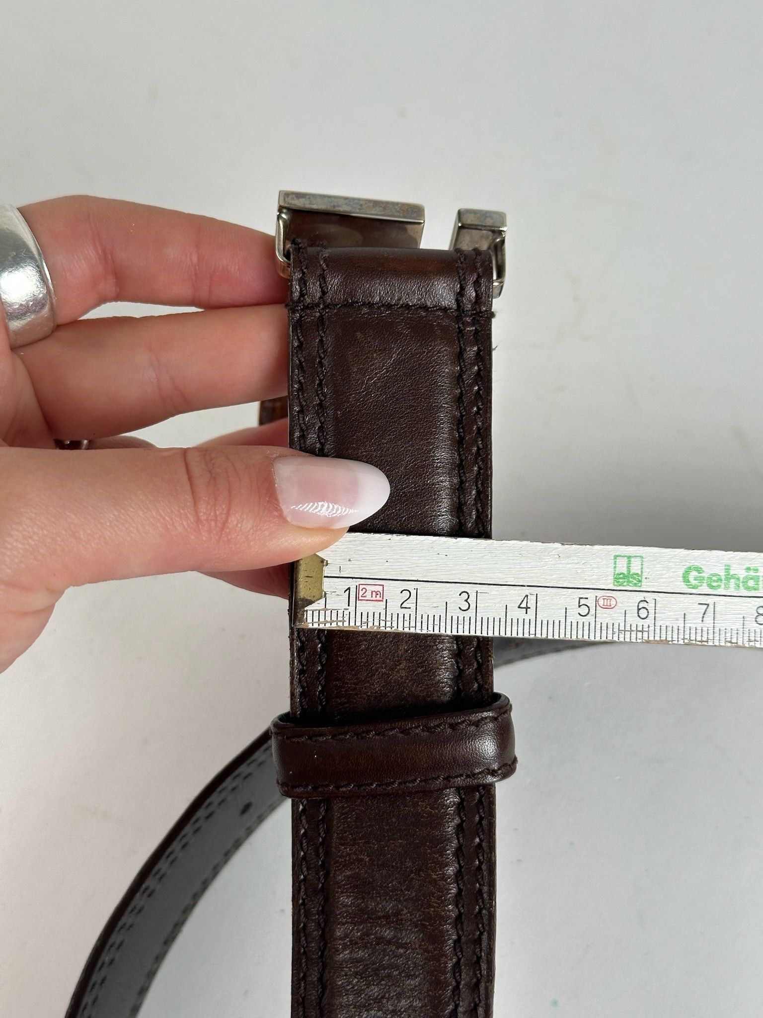 Gucci Vintage Leather belt brown Size ONE SIZE - 5 Thumbnail