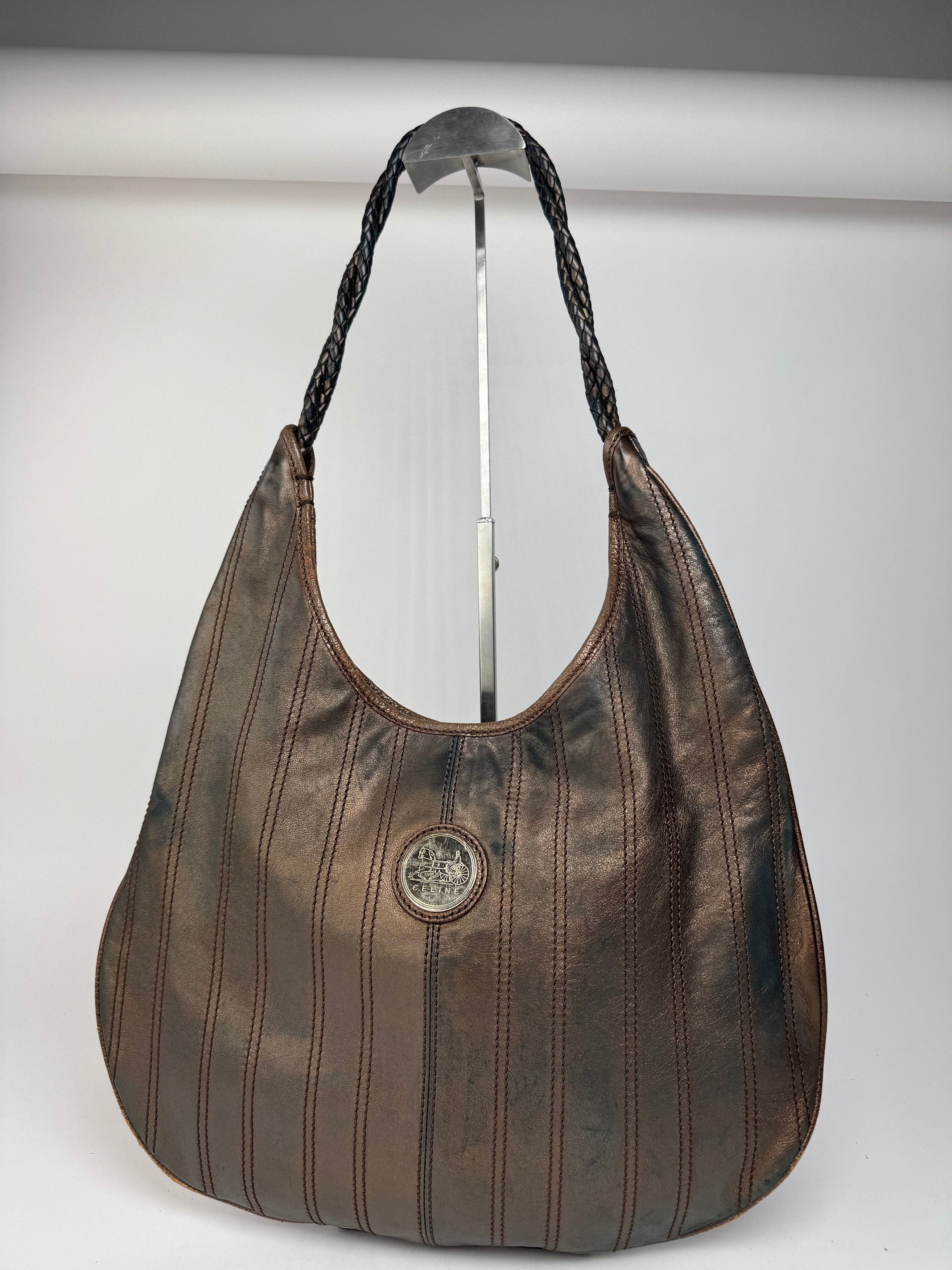 Celine Vintage Leather bag bronze brown Size ONE SIZE - 7 Thumbnail