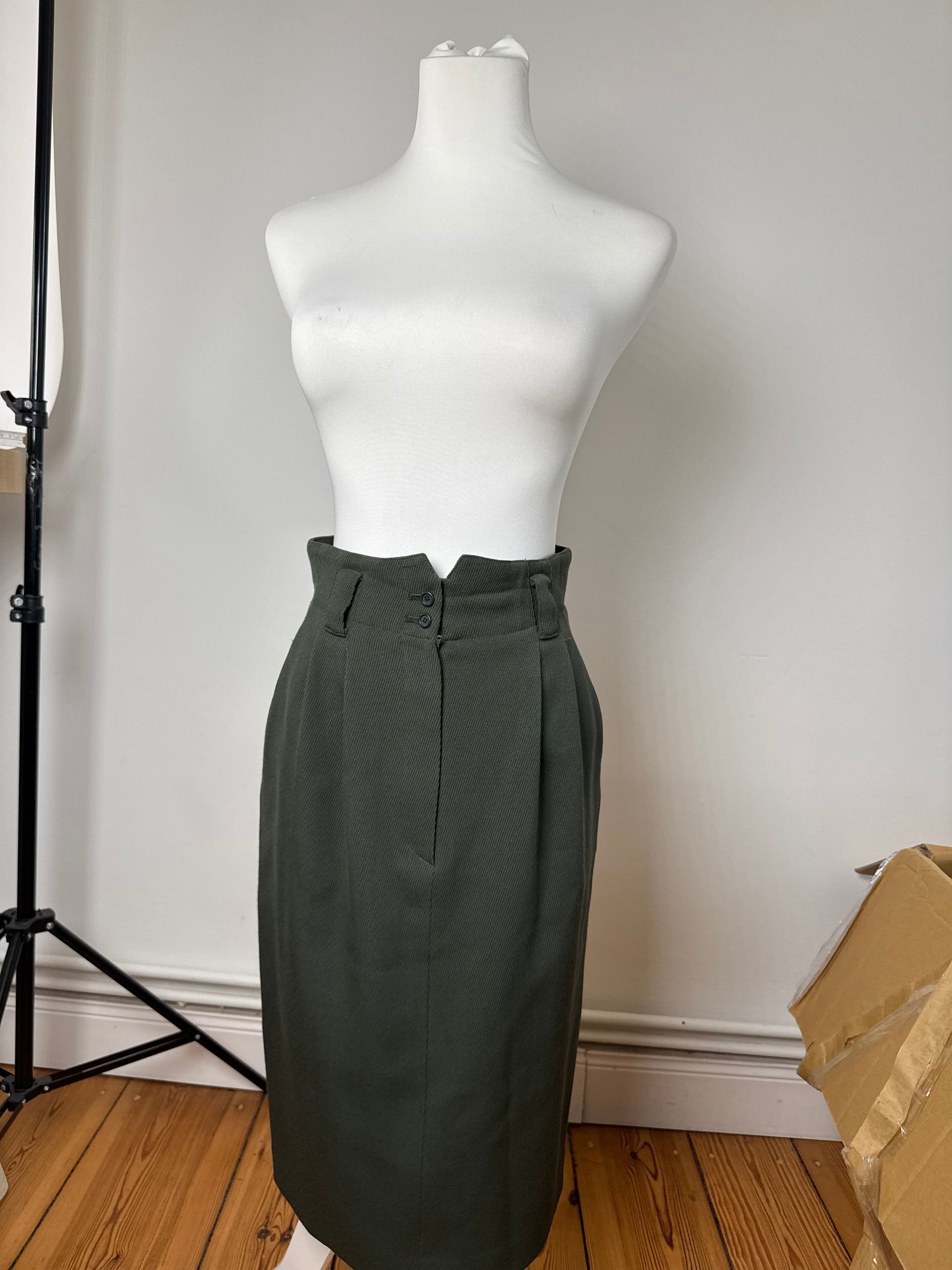 Dior Vintage Wool skirt Green M Size 30" / US 8 / IT 44 - 8 Thumbnail