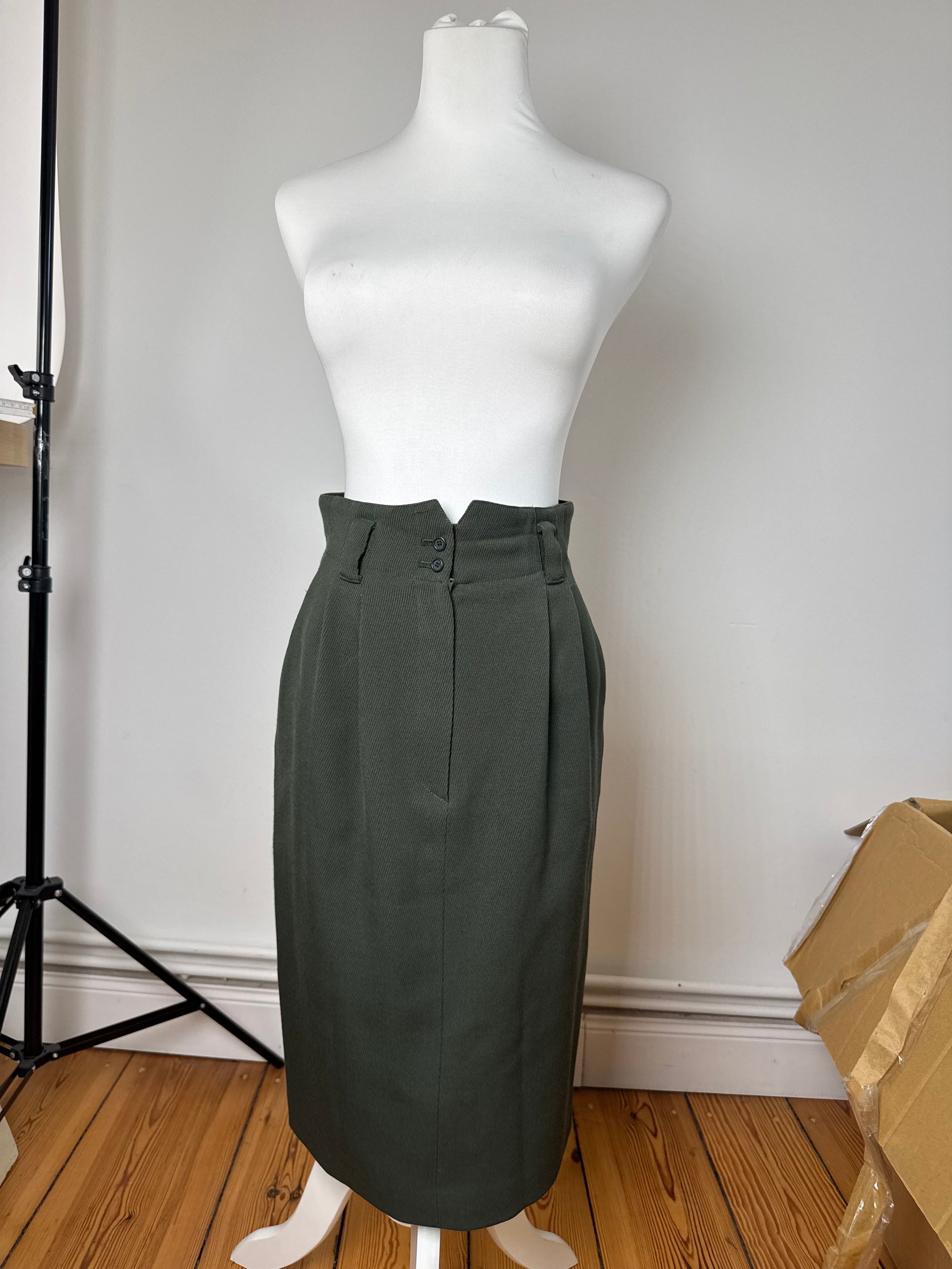 Dior Vintage Wool skirt Green M Size 30" / US 8 / IT 44 - 13 Thumbnail