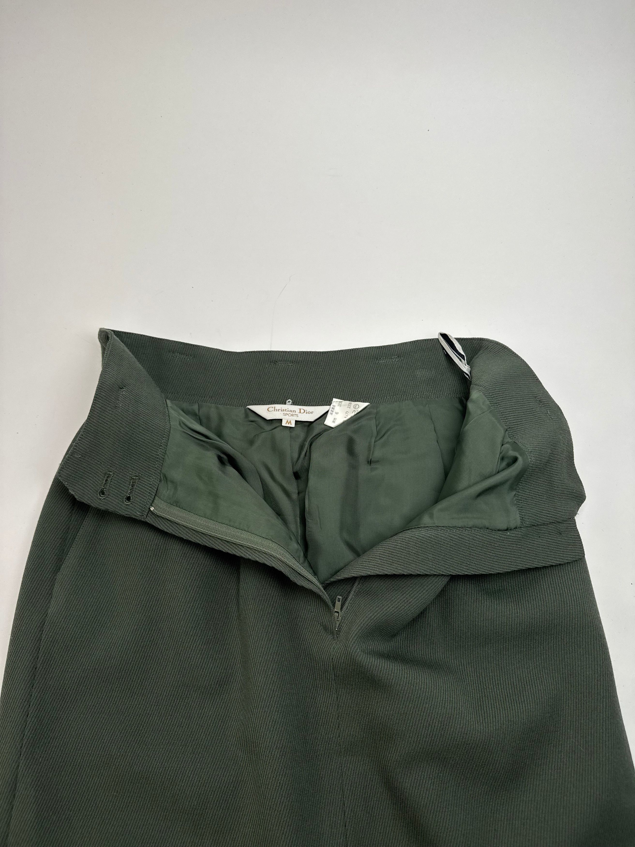 Dior Vintage Wool skirt Green M Size 30" / US 8 / IT 44 - 11 Thumbnail