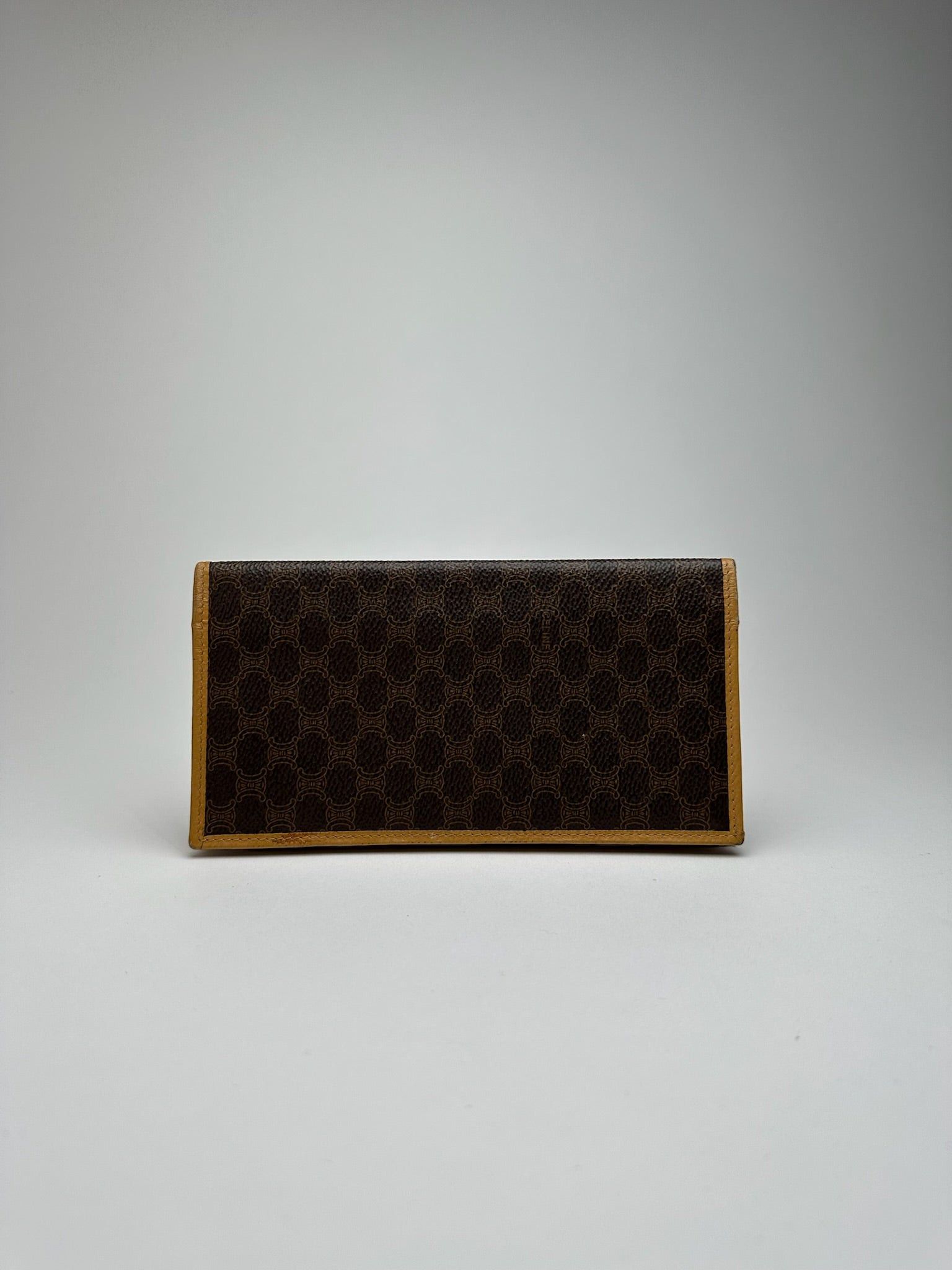 Celine Vintage Paris leather Card Holder / ID holder brown Size ONE SIZE - 2 Thumbnail