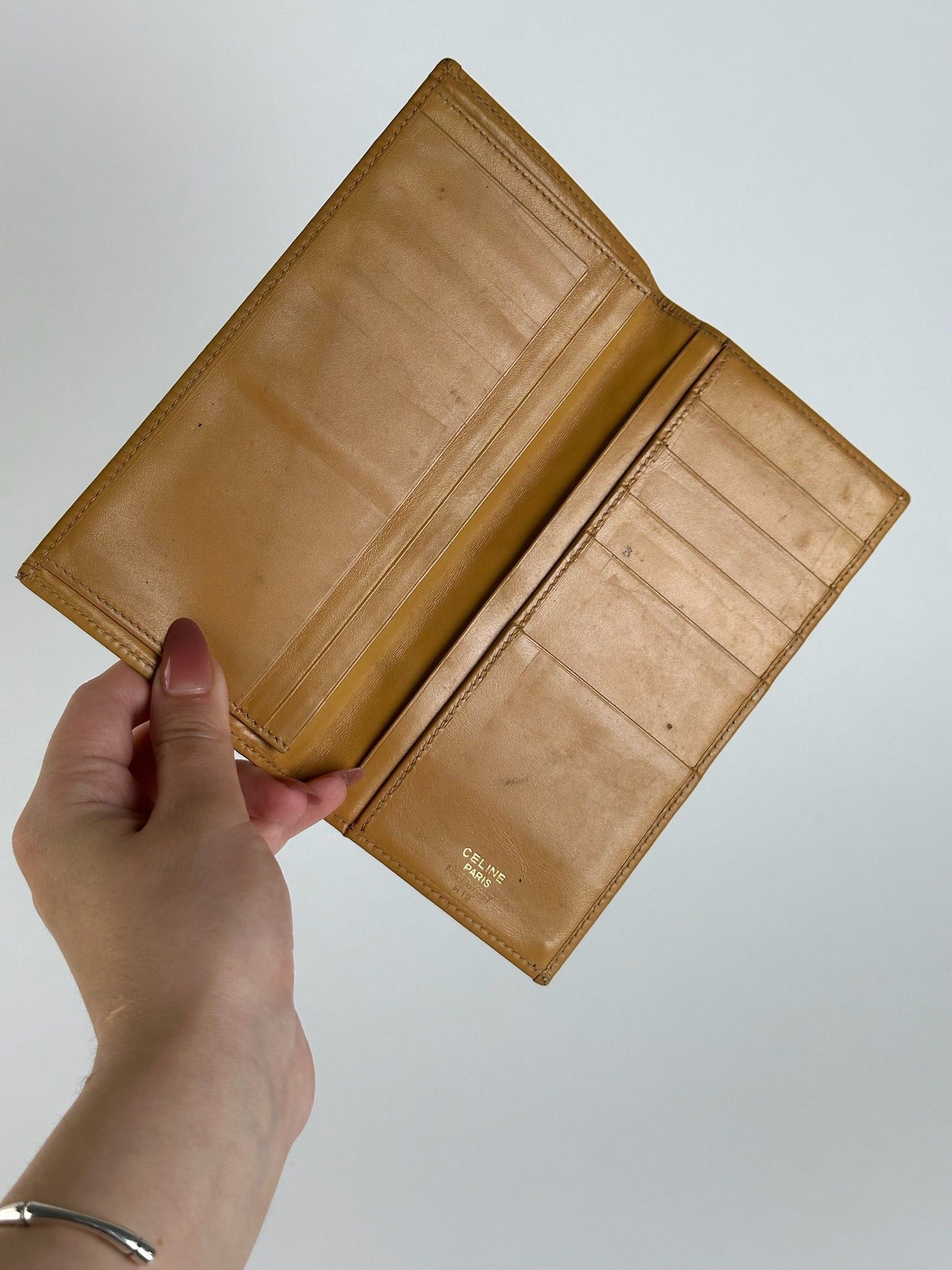 Celine Vintage Paris leather Card Holder / ID holder brown Size ONE SIZE - 8 Thumbnail