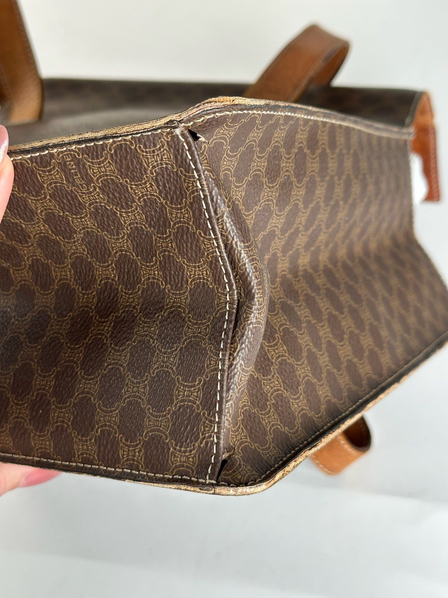 Celine Vintage Monogram Leather bag brown Size ONE SIZE - 15 Thumbnail