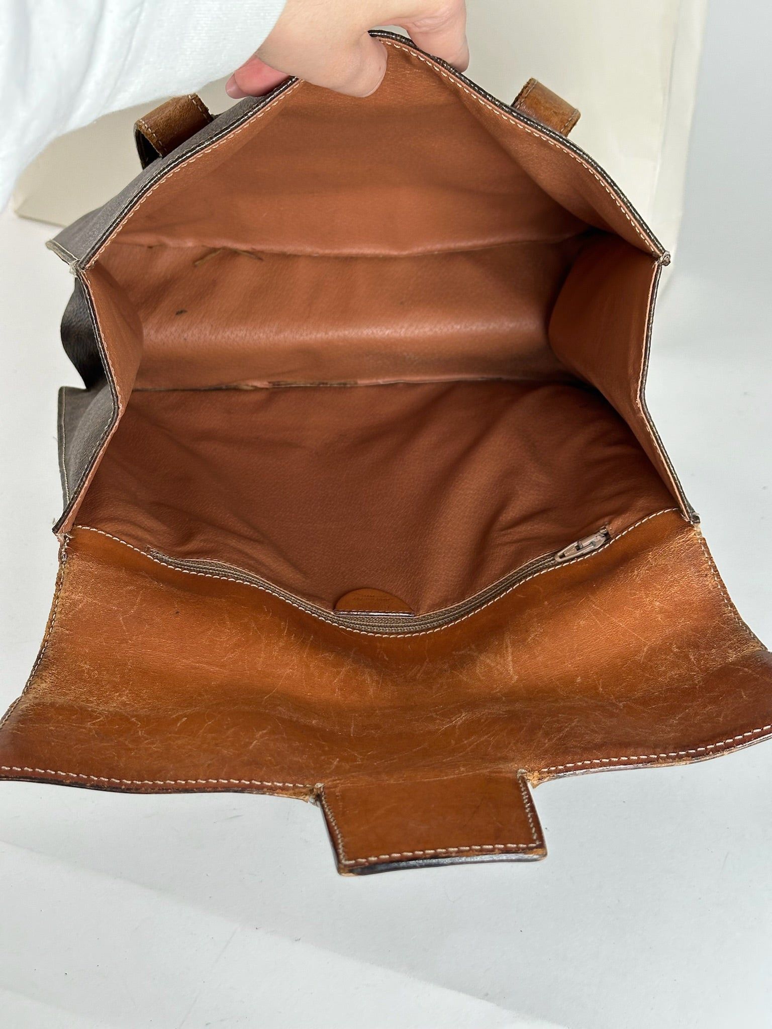 Celine Vintage Monogram Leather bag brown Size ONE SIZE - 3 Thumbnail
