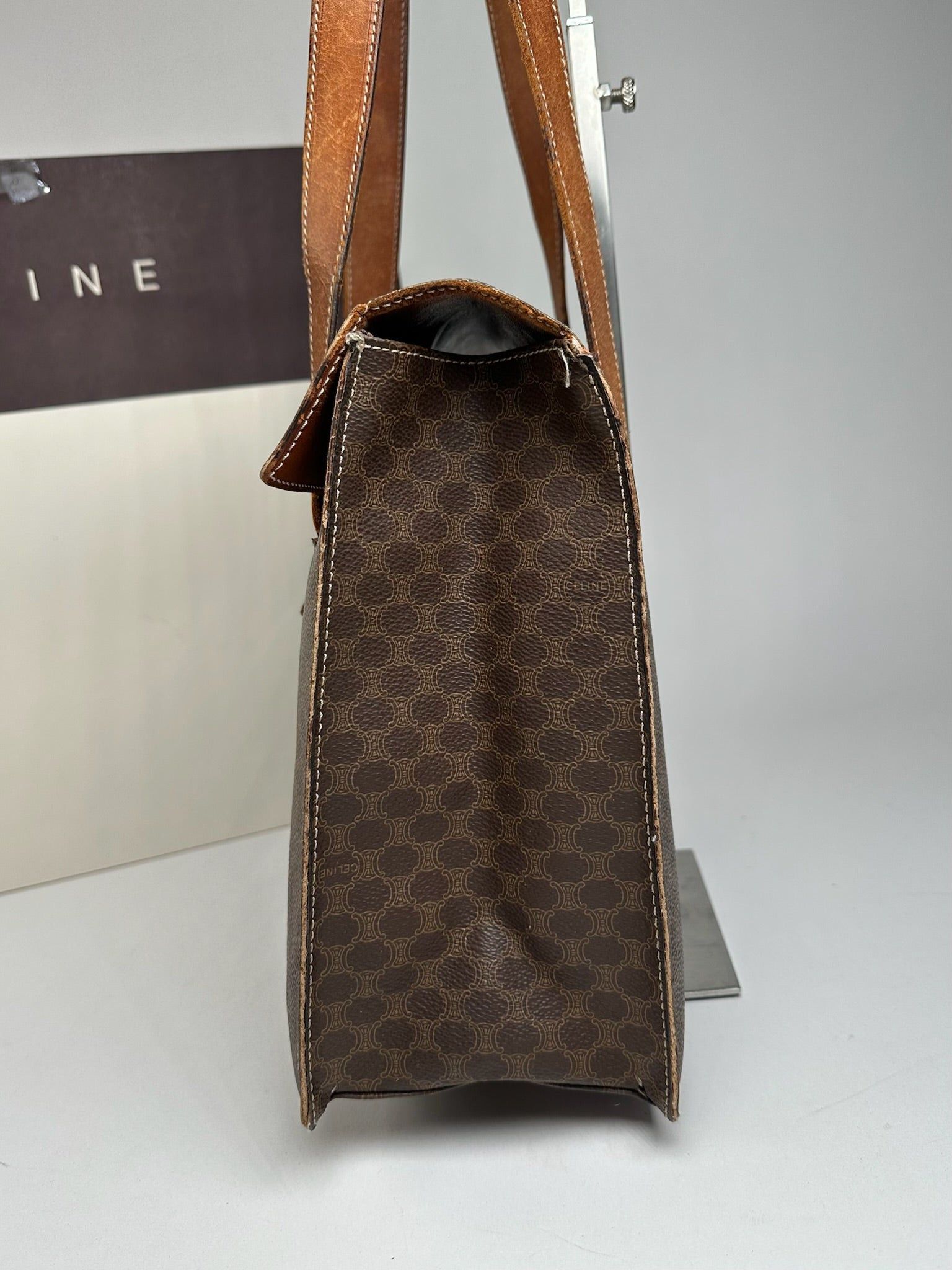 Celine Vintage Monogram Leather bag brown Size ONE SIZE - 14 Thumbnail