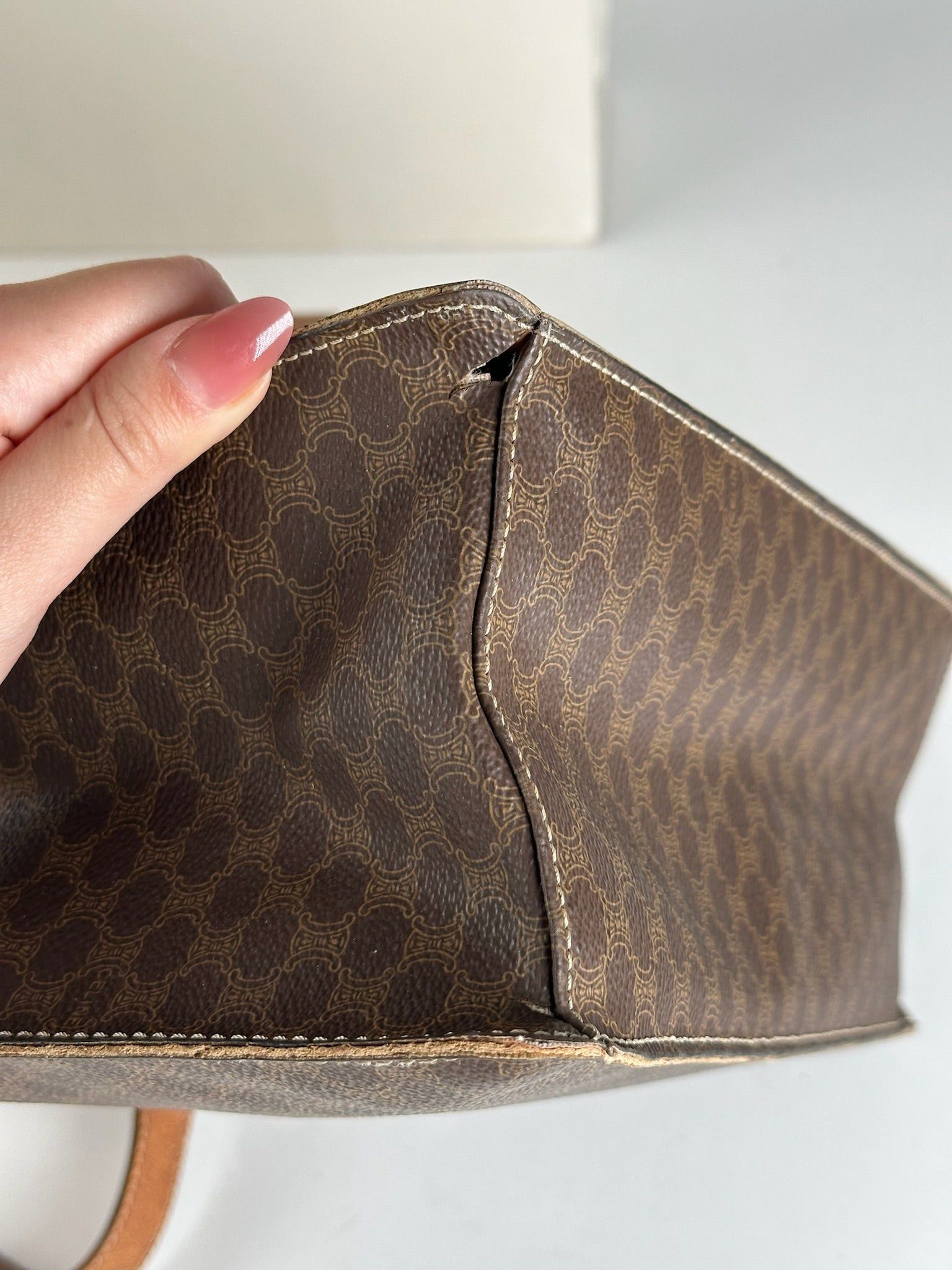 Celine Vintage Monogram Leather bag brown Size ONE SIZE - 9 Thumbnail