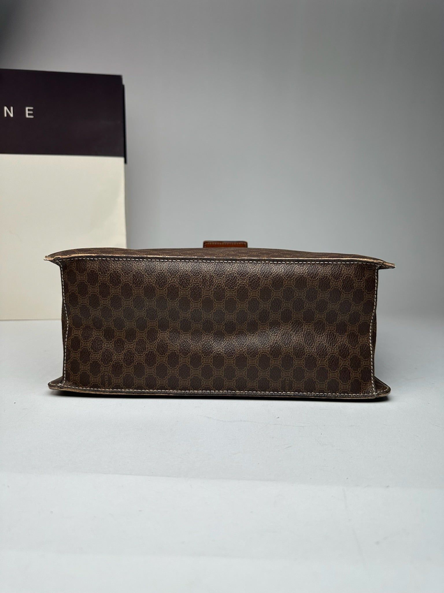 Celine Vintage Monogram Leather bag brown Size ONE SIZE - 13 Thumbnail