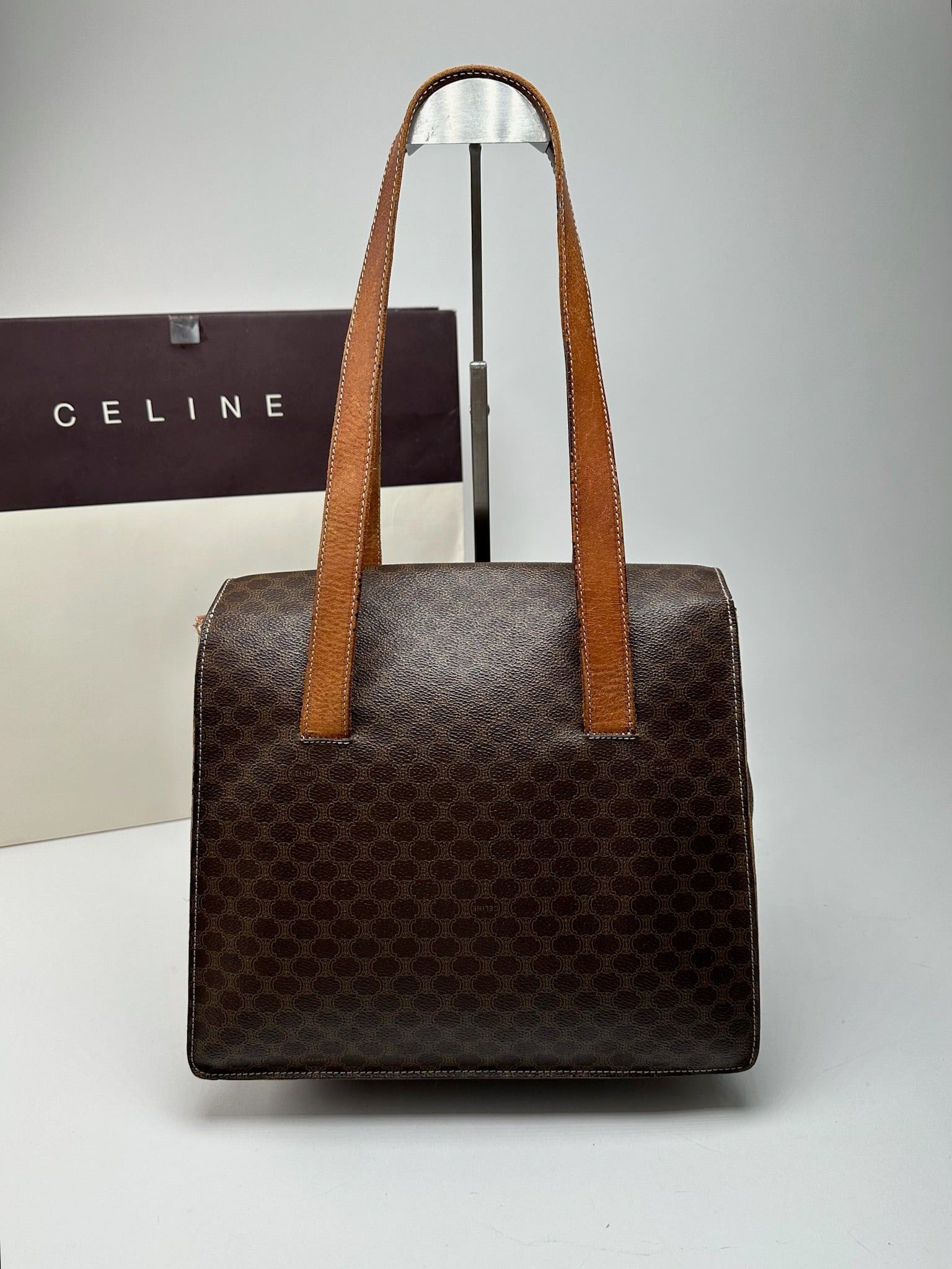 Celine Vintage Monogram Leather bag brown Size ONE SIZE - 2 Thumbnail