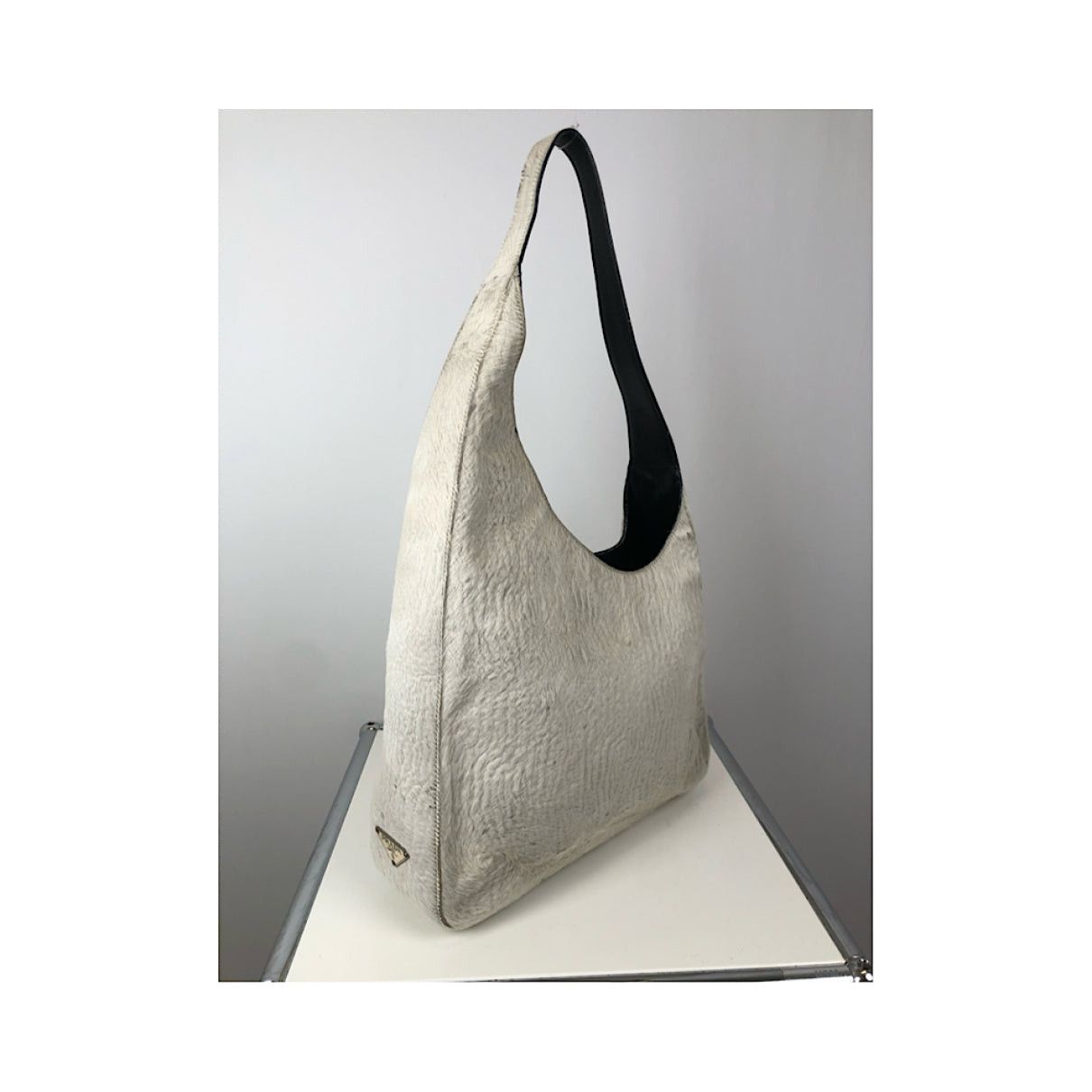 Prada Cleo White Fur Handbag Size ONE SIZE - 2 Thumbnail