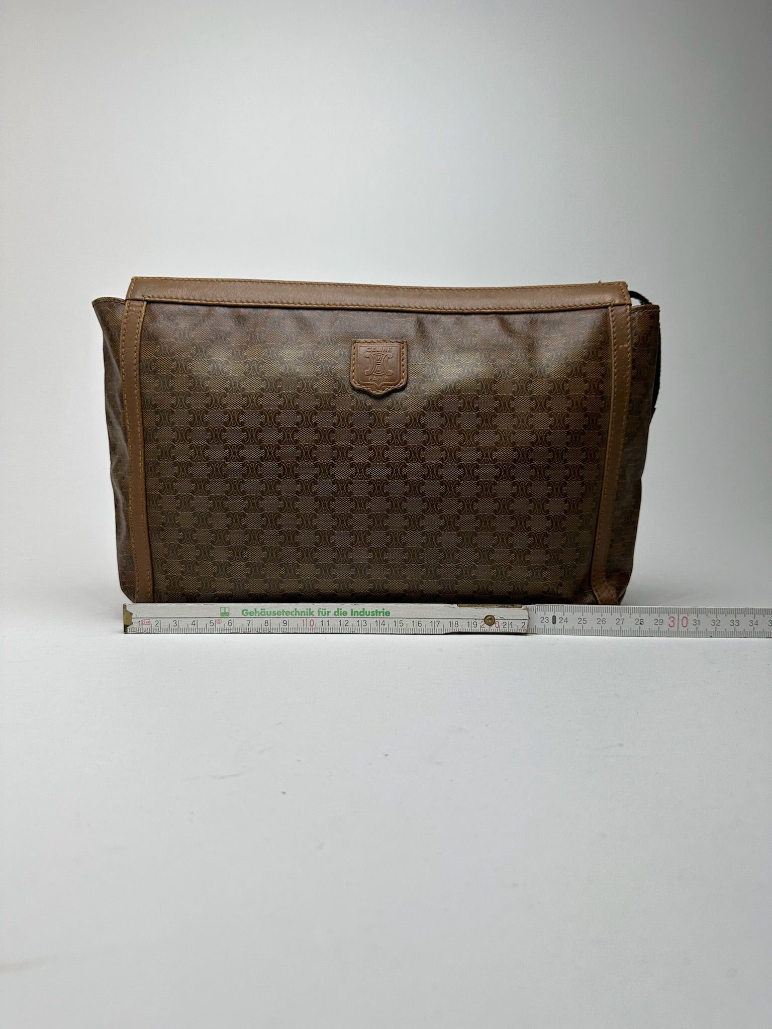 Celine Vintage Triomphe Leather Clutch brown Size ONE SIZE - 15 Thumbnail