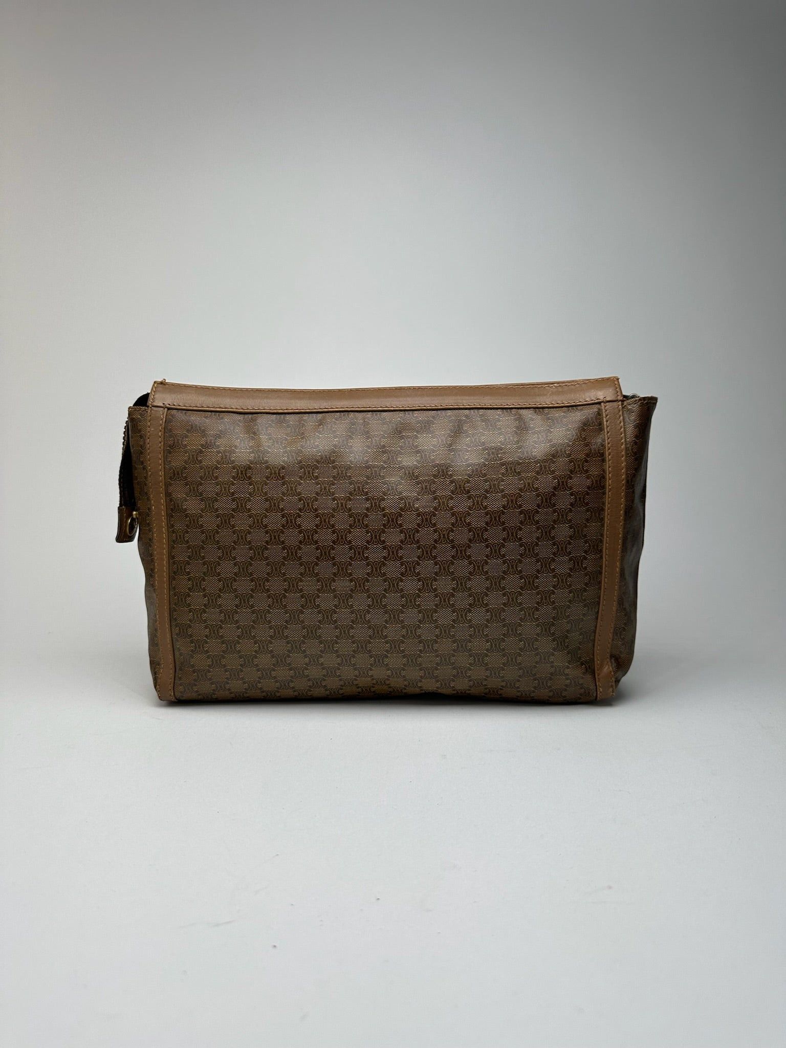 Celine Vintage Triomphe Leather Clutch brown Size ONE SIZE - 2 Thumbnail