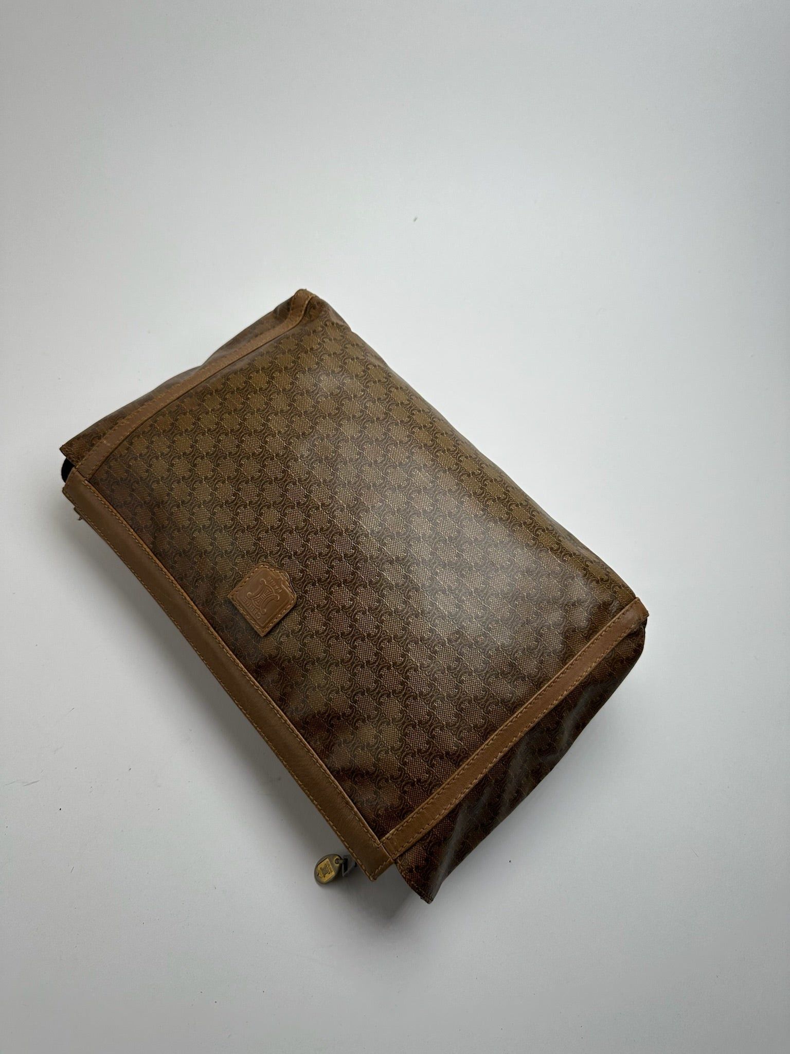 Celine Vintage Triomphe Leather Clutch brown Size ONE SIZE - 11 Thumbnail