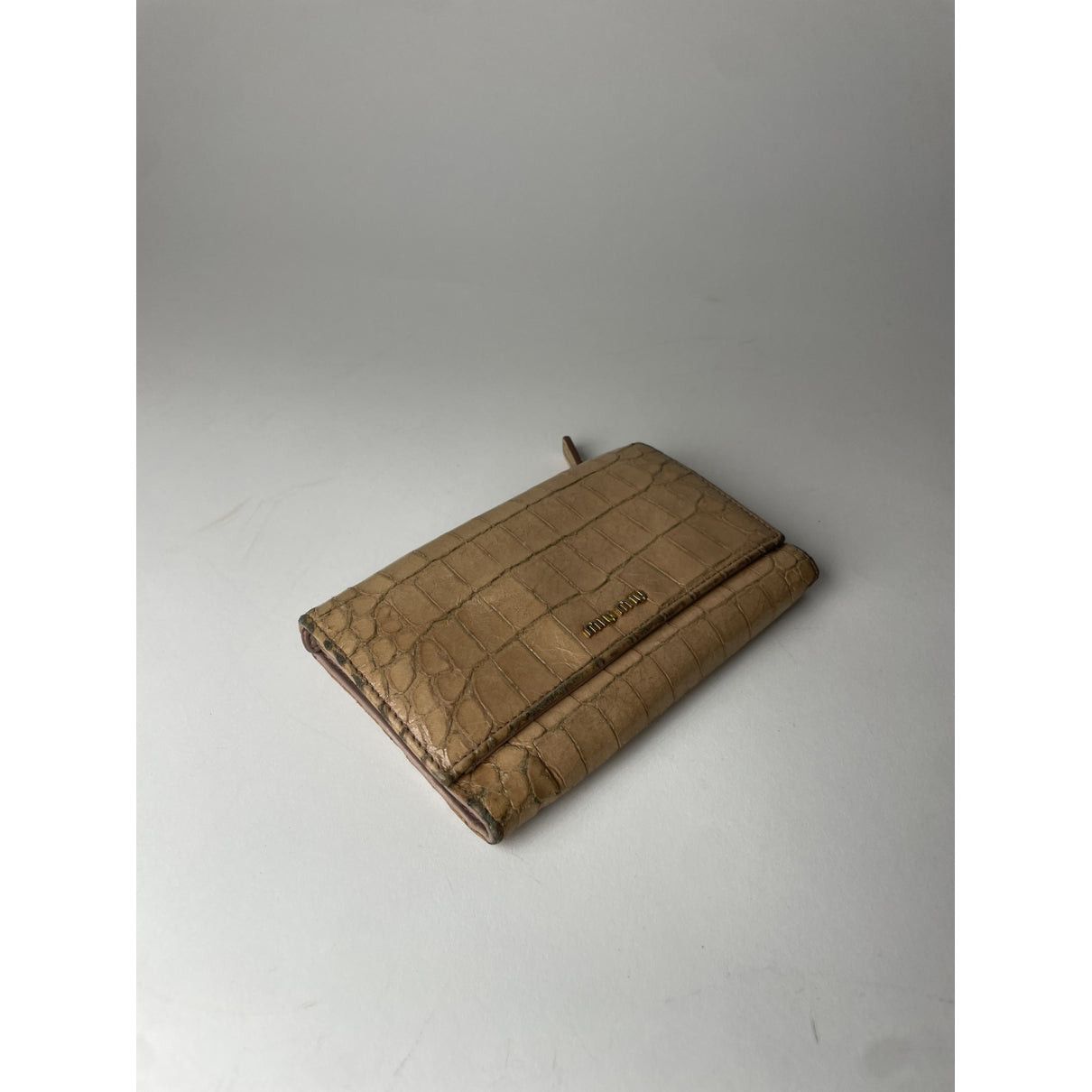 Miu Miu Beige Leather Wallet Size ONE SIZE - 3 Thumbnail