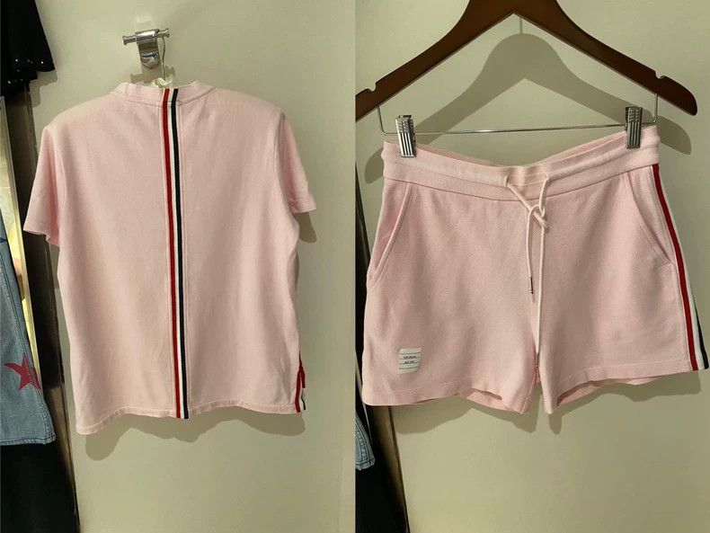 Thom Browne Thom Browne Pink Short Sleeve & Shorts Set - dmc Size US 30 / EU 46 - 3 Thumbnail