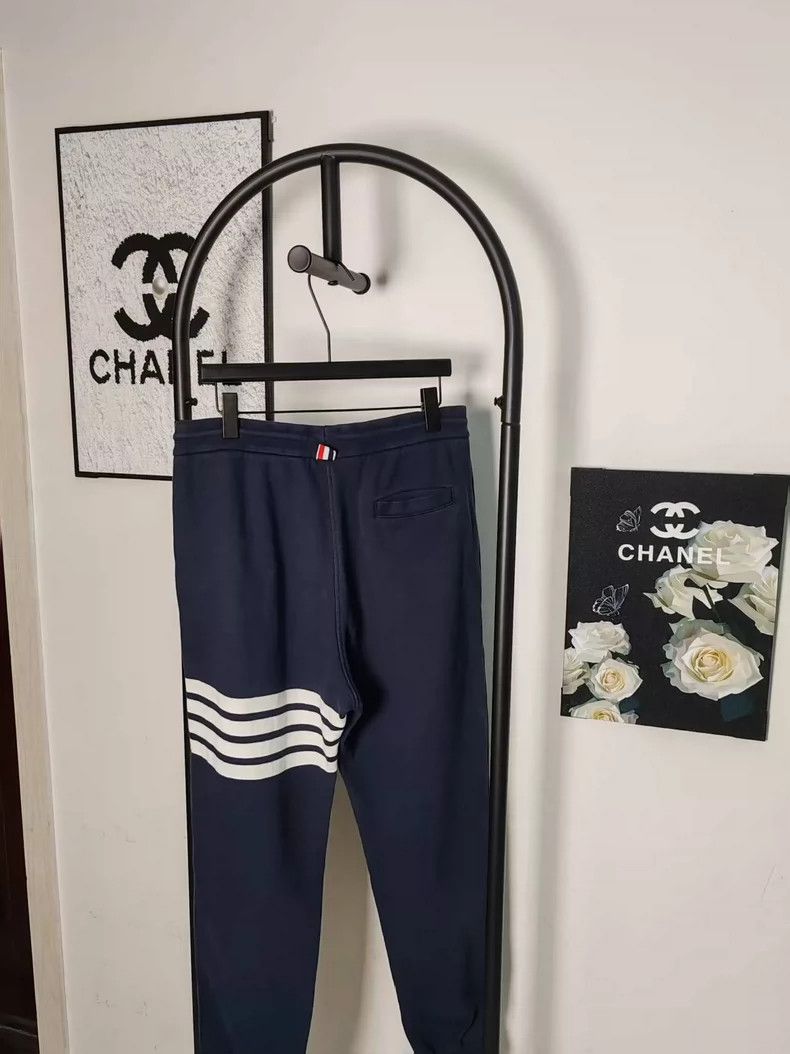 Thom Browne Thom Browne Navy Striped Sweatpants - dmc Size US 32 / EU 48 - 2 Thumbnail