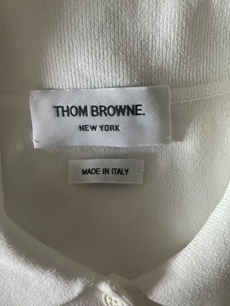 Thom Browne Thom Browne White Polo Shirt - dmc Size US M / EU 48-50 / 2 - 2 Thumbnail