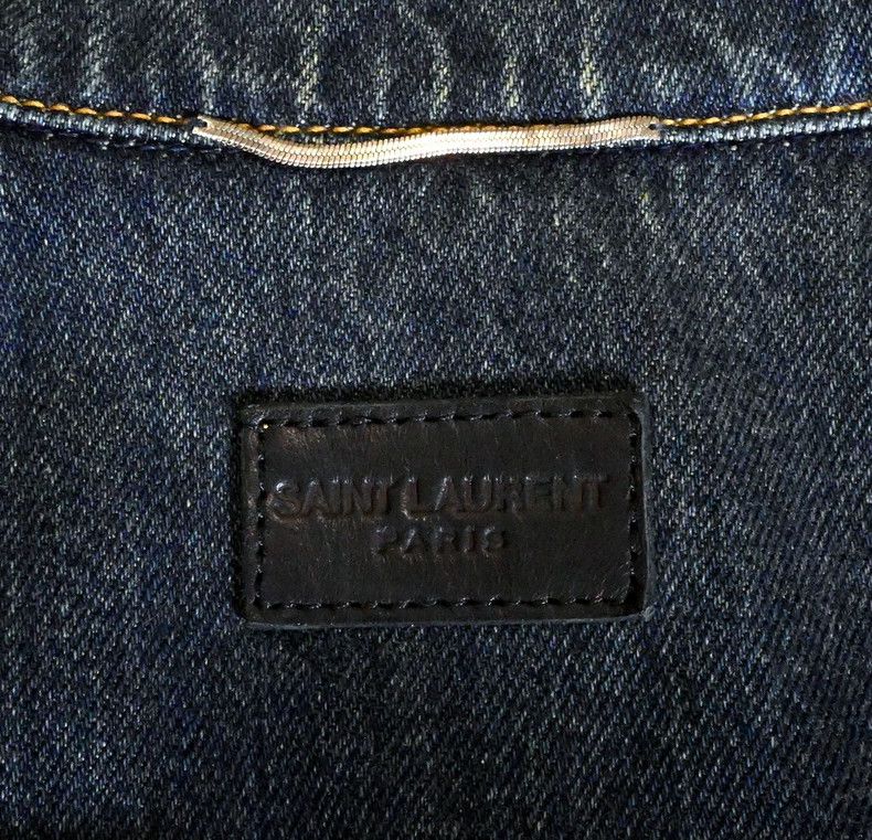 Saint Laurent Paris SAINT LAURENT Washed Blue Denim Jacket Size US XS / EU 42 / 0 - 3 Thumbnail