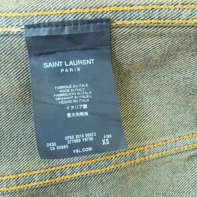 Saint Laurent Paris SAINT LAURENT Washed Blue Denim Jacket Size US XS / EU 42 / 0 - 4 Thumbnail