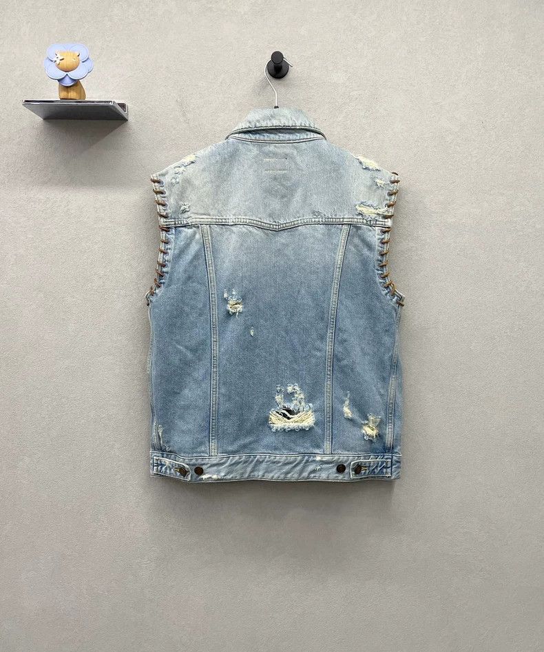 Saint Laurent Paris Saint Laurent Blue Denim Sleeveless Vest Size US L / EU 52-54 / 3 - 2 Thumbnail