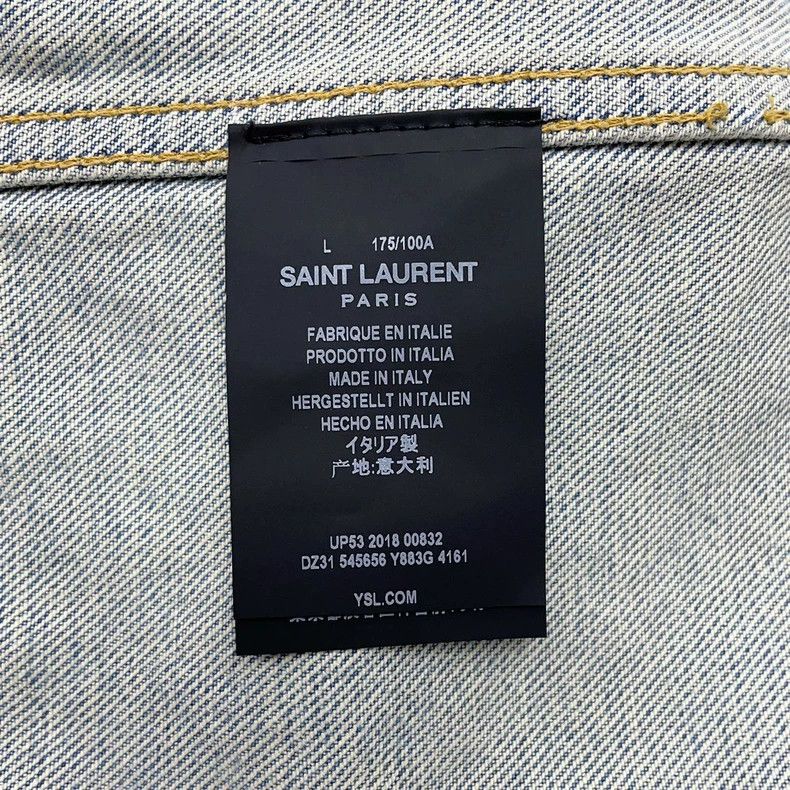 Saint Laurent Paris Saint Laurent Blue Denim Sleeveless Vest Size US L / EU 52-54 / 3 - 6 Thumbnail