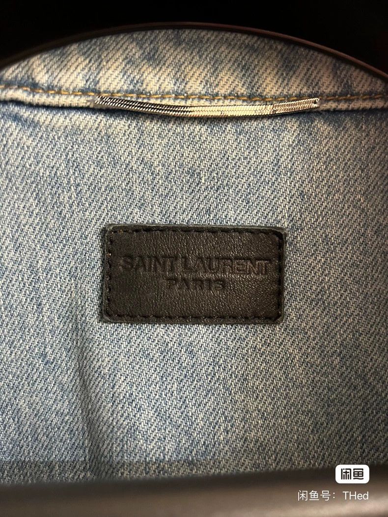 Saint Laurent Paris Saint Laurent Distressed Denim Jacket Size US S / EU 44-46 / 1 - 2 Thumbnail