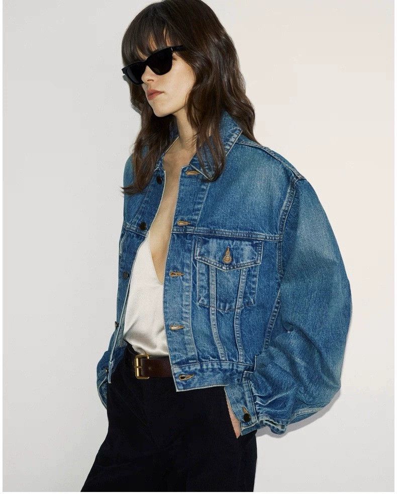 Yves Saint Laurent YSL Denim Jacket (Naza Same Style) Size US M / EU 48-50 / 2 - 9 Thumbnail