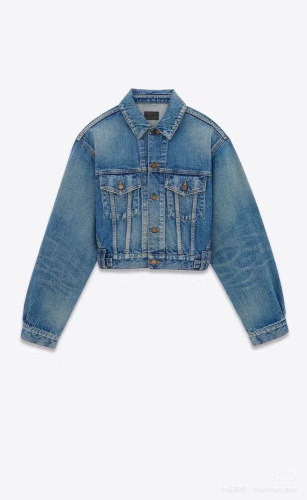Yves Saint Laurent YSL Denim Jacket (Naza Same Style) Size US M / EU 48-50 / 2 - 7 Thumbnail